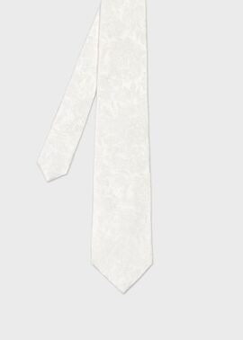 I*f様 ガードンアンドスミス7.8ぐらい ジャカードフローラル タイ（オフホワイト） ｜ポール・スミス