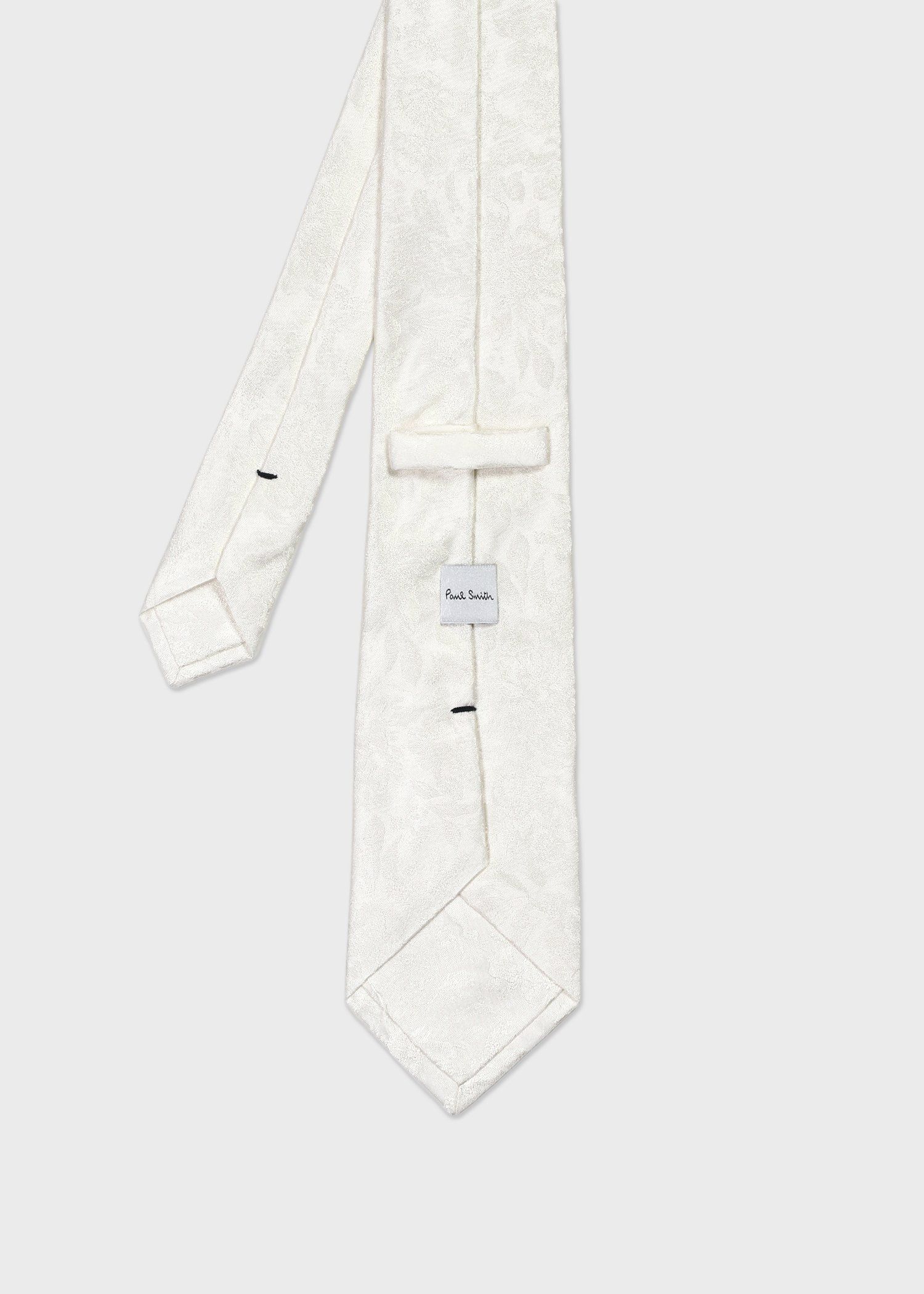 ジャカードフローラル タイ（オフホワイト） ｜ポール・スミス