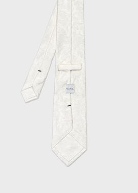 ジャカードフローラル タイ（オフホワイト） ｜ポール・スミス