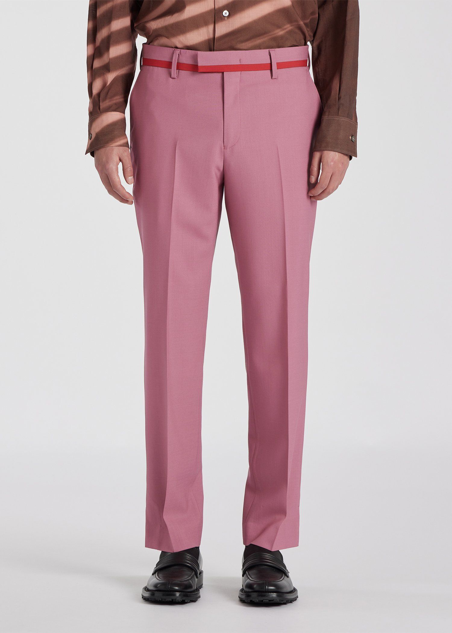 カラーウール テーパードトラウザーズ