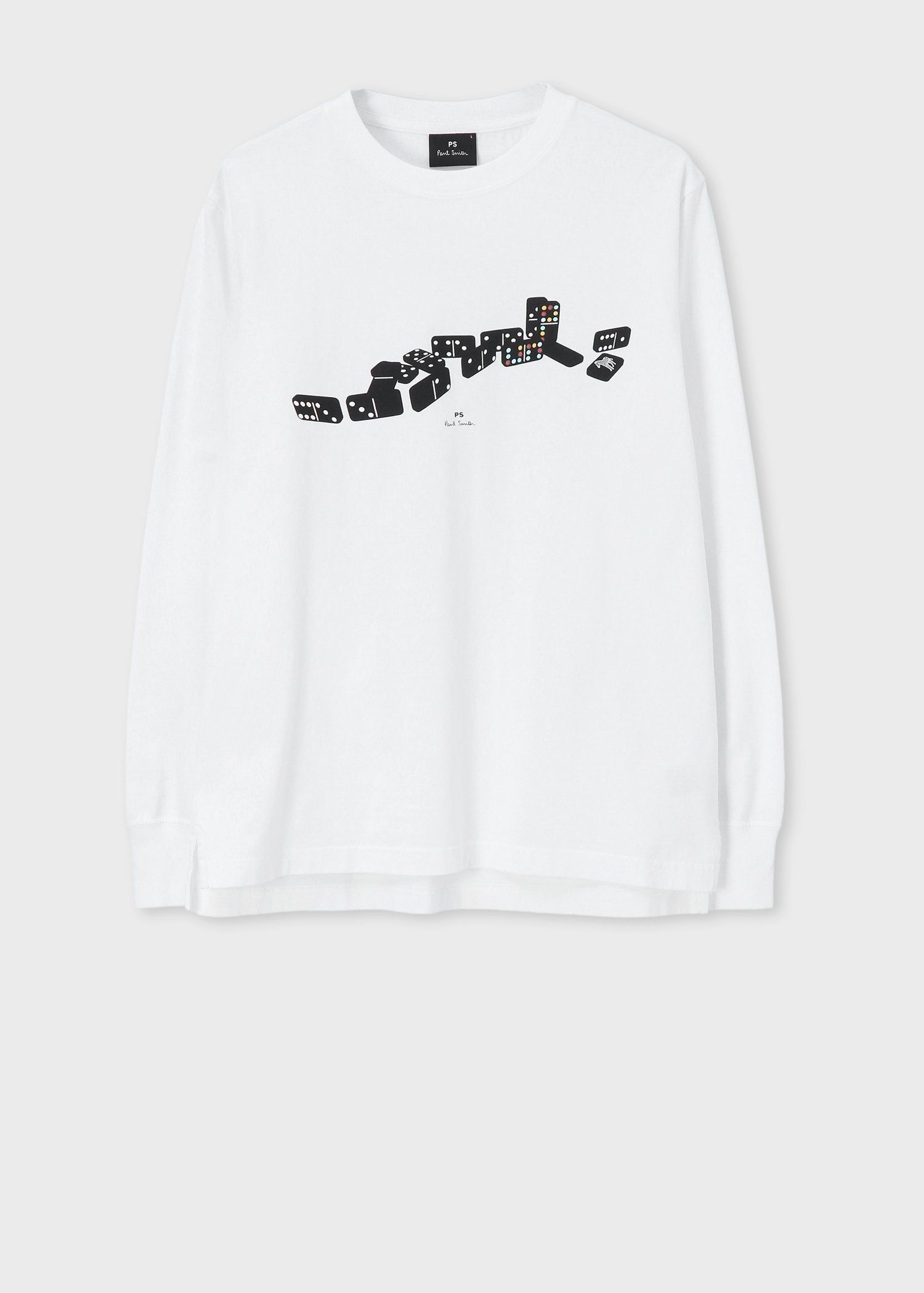 "Dominos Zebra" プリント長袖Tシャツ