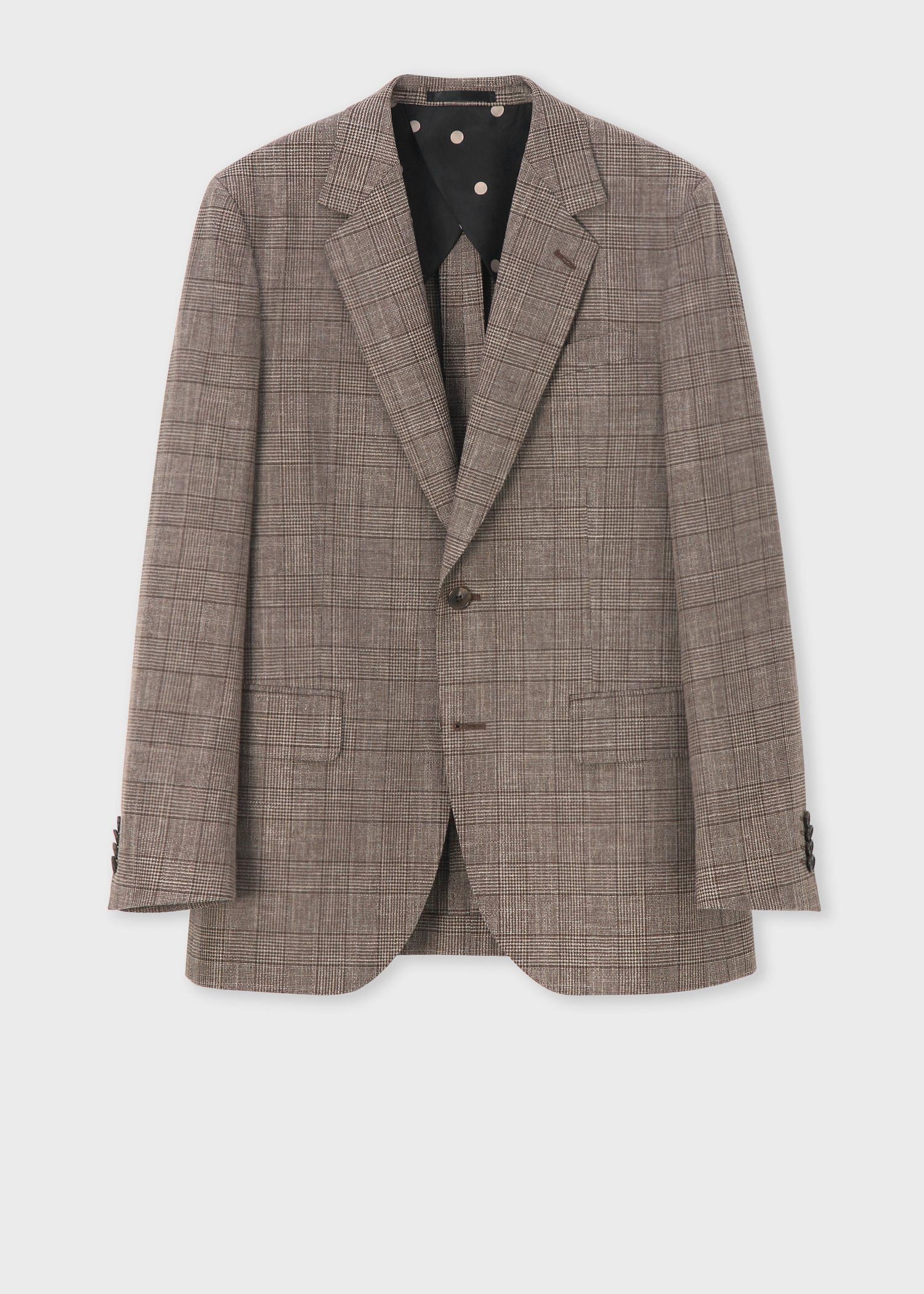 グレンチェック ミックステクスチャー 2Bジャケット