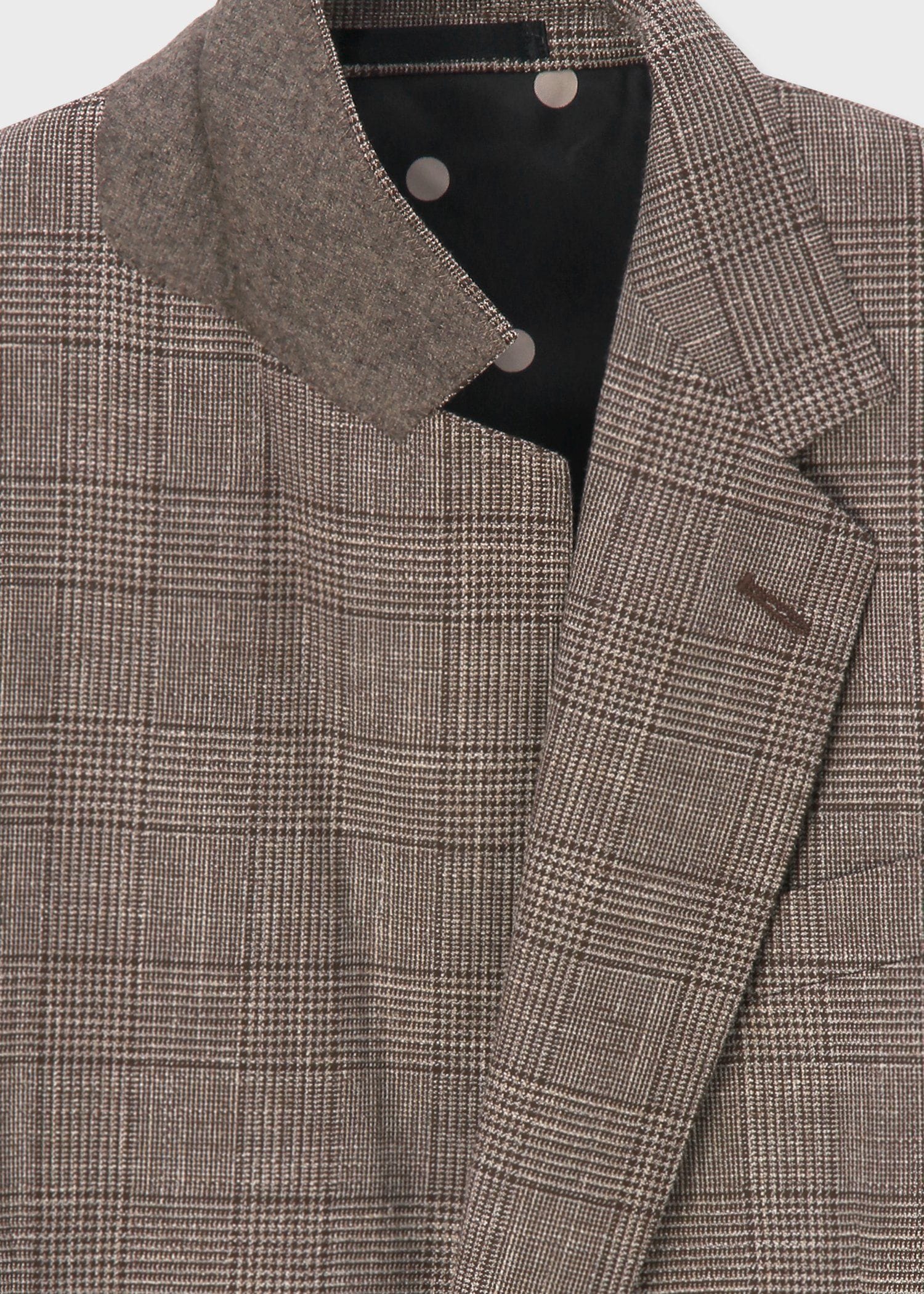 グレンチェック ミックステクスチャー 2Bジャケット