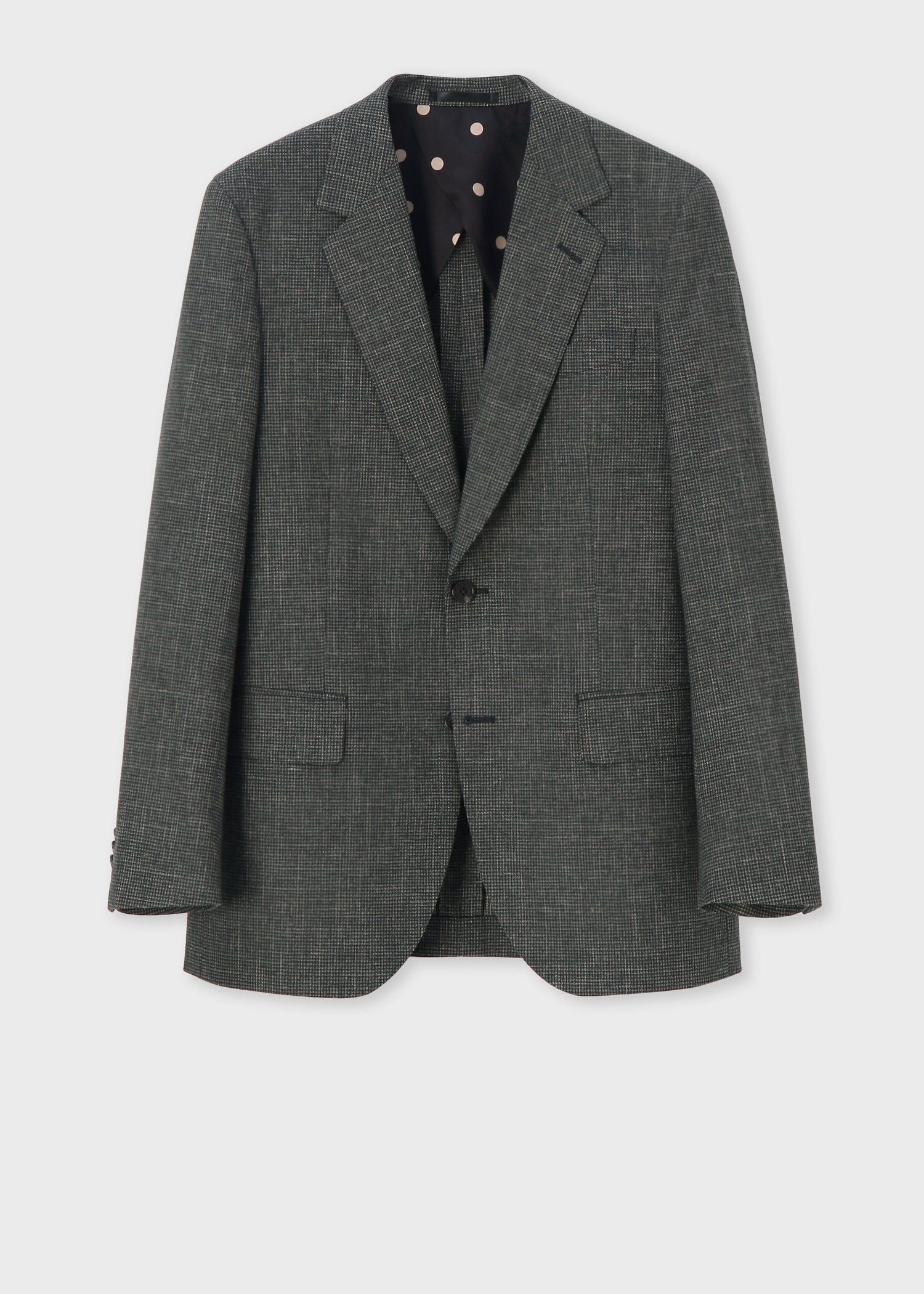 グレンチェック ミックステクスチャー 2Bジャケット