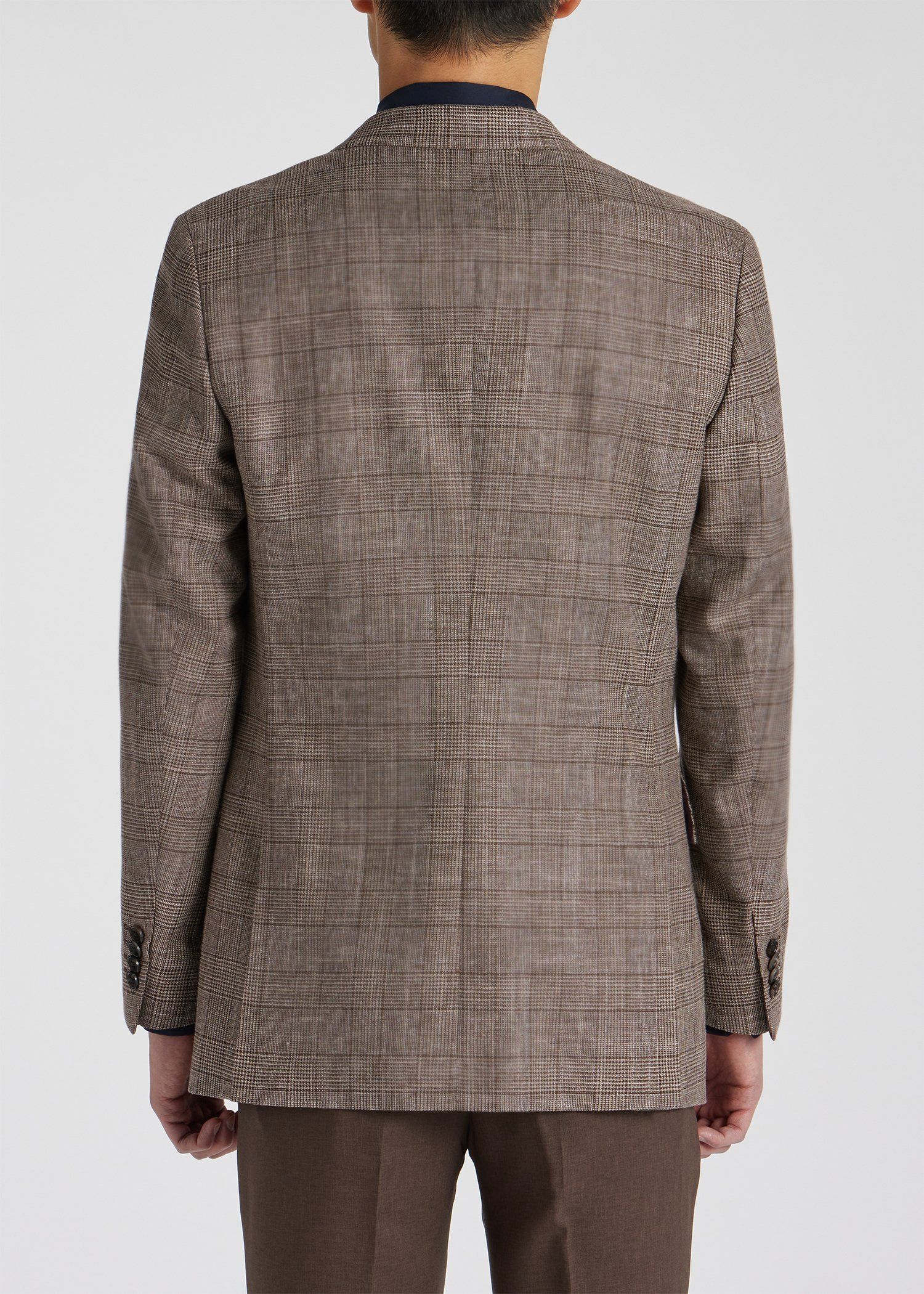 グレンチェック ミックステクスチャー 2Bジャケット