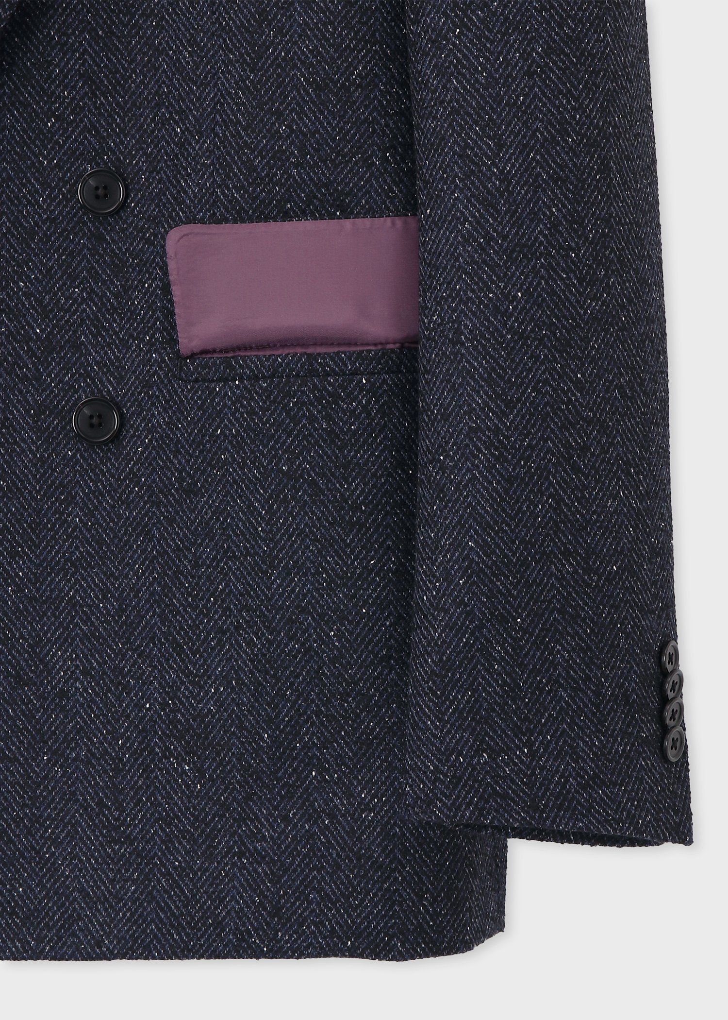 テクスチャード ヘリンボーン ダブルブレスト ジャケット