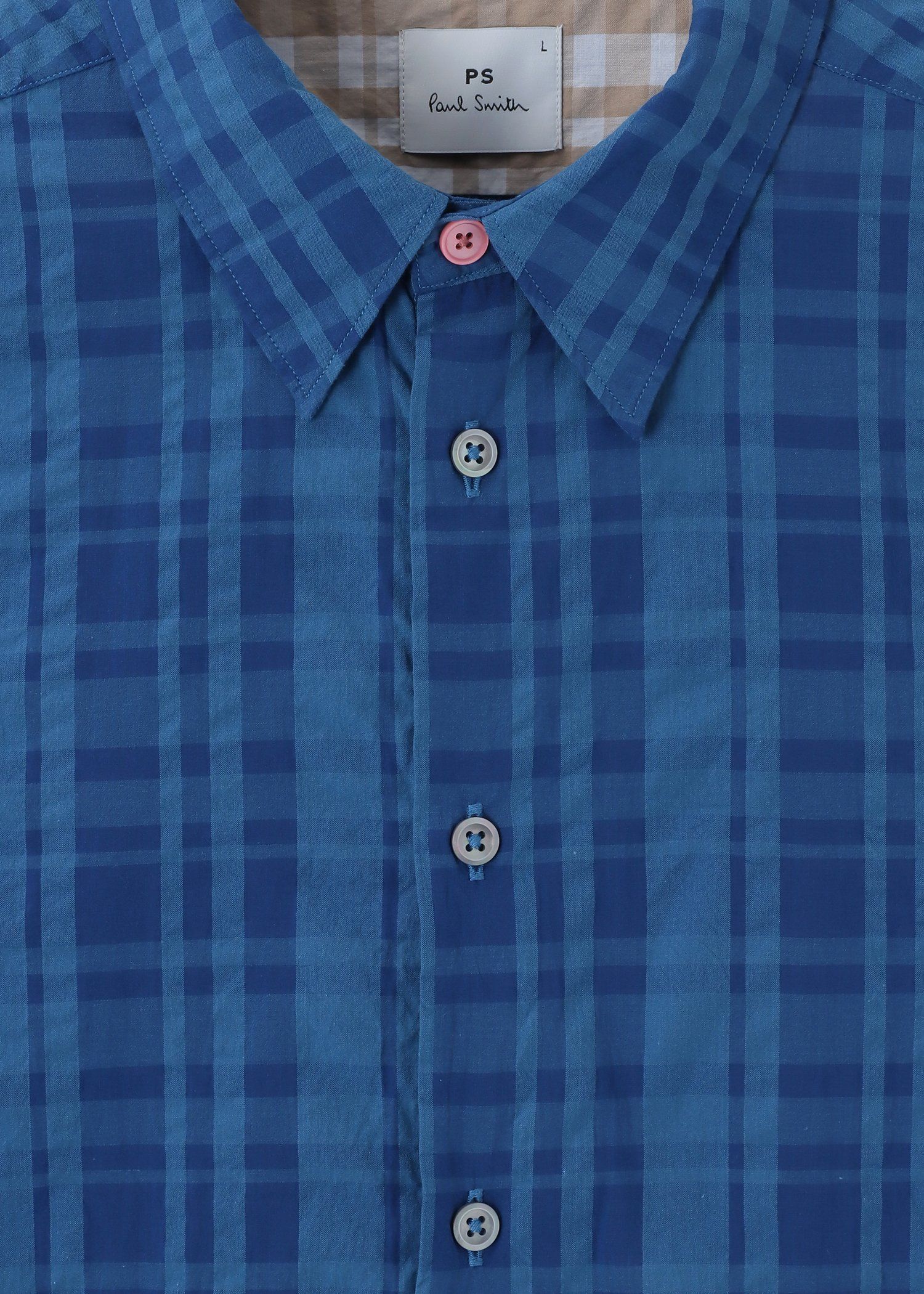 シアサッカー チェックシャツ