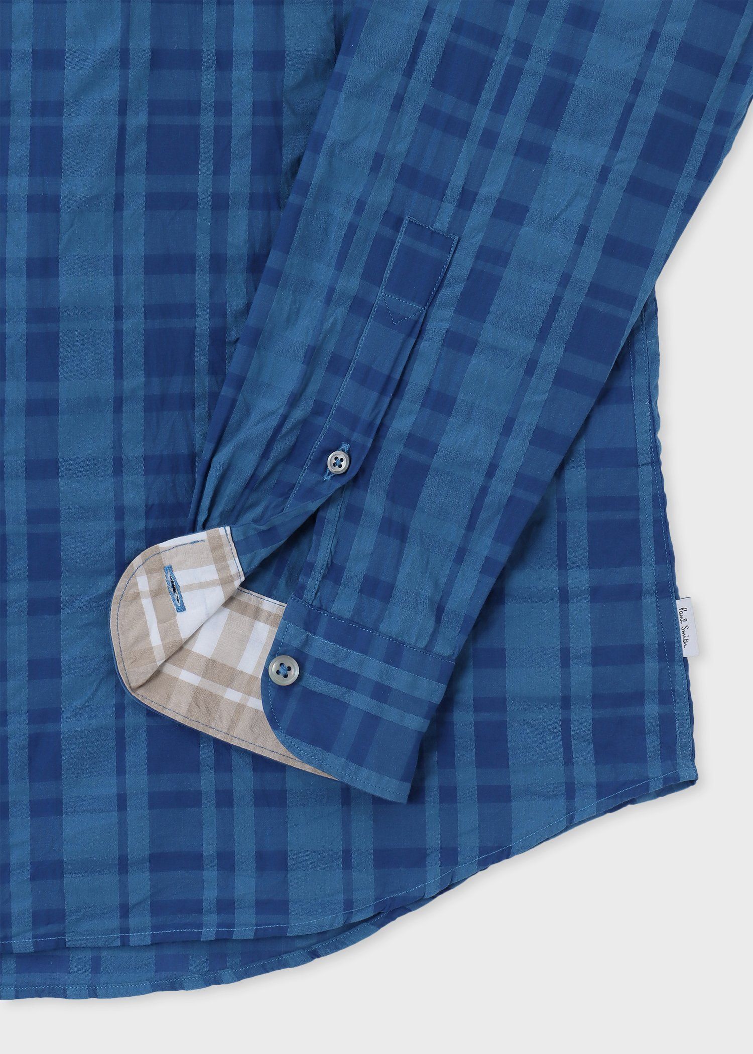 シアサッカー チェックシャツ