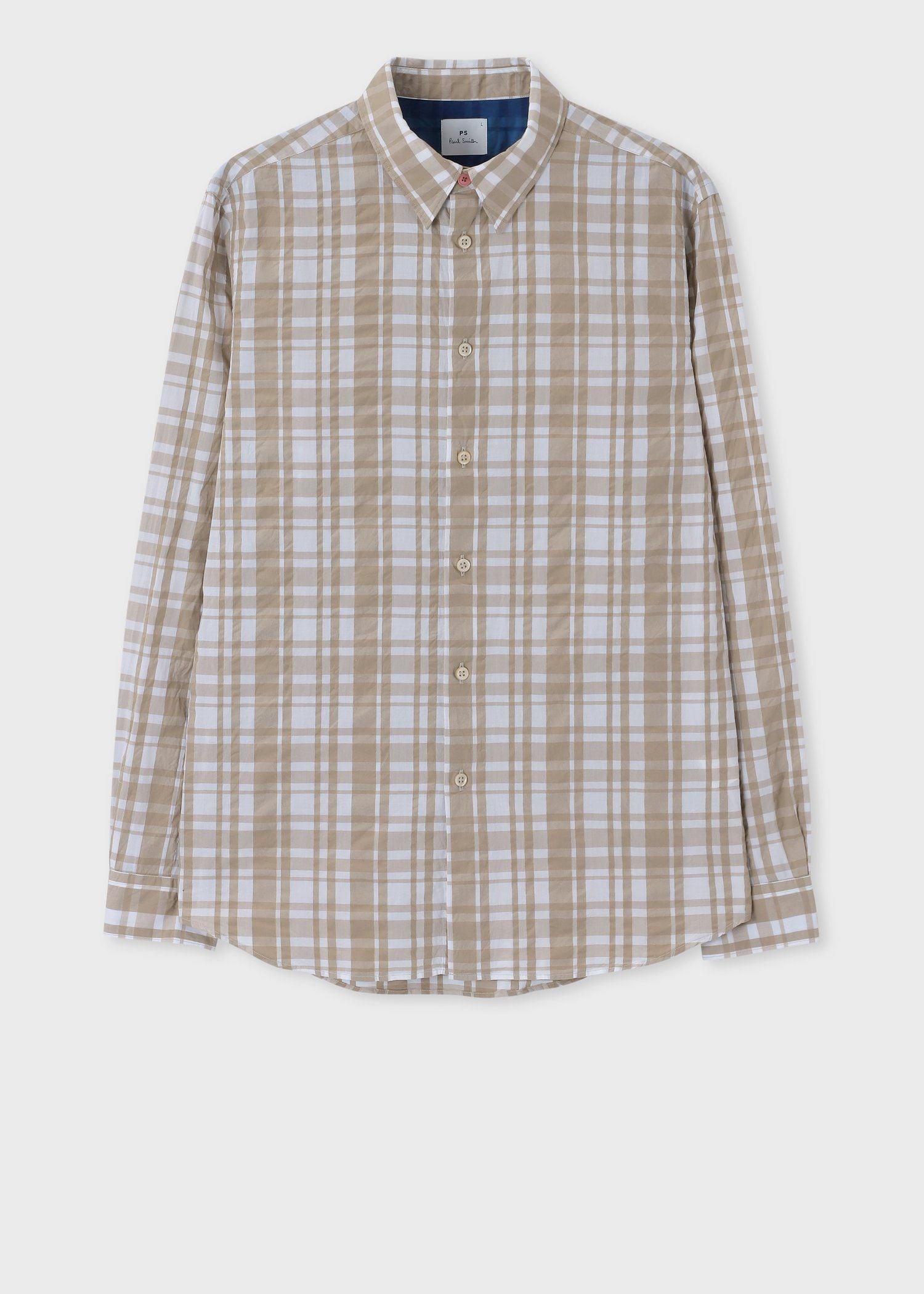 シアサッカー チェックシャツ