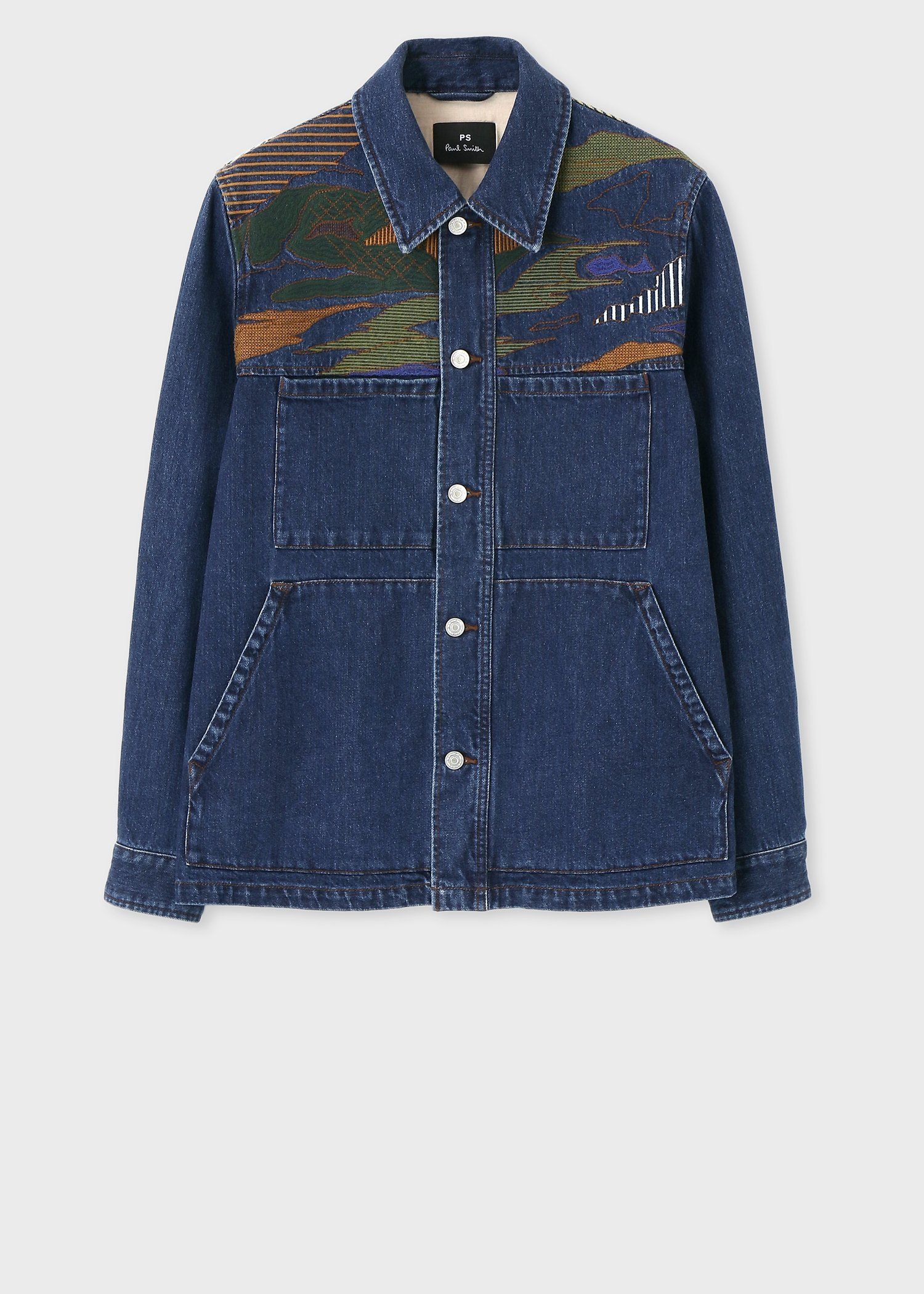 "Landscape" エンブロイダリー カバーオールブルゾン