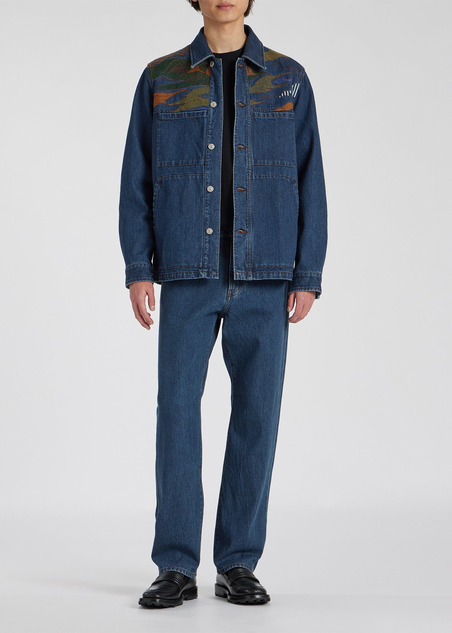 "Landscape" エンブロイダリー カバーオールブルゾン