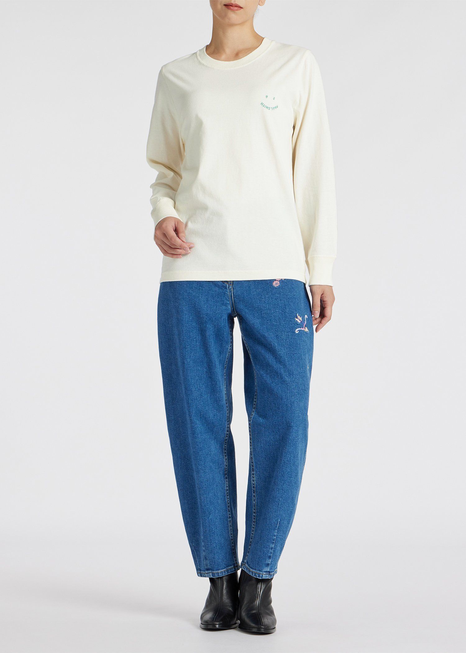 "Happy" 長袖Tシャツ