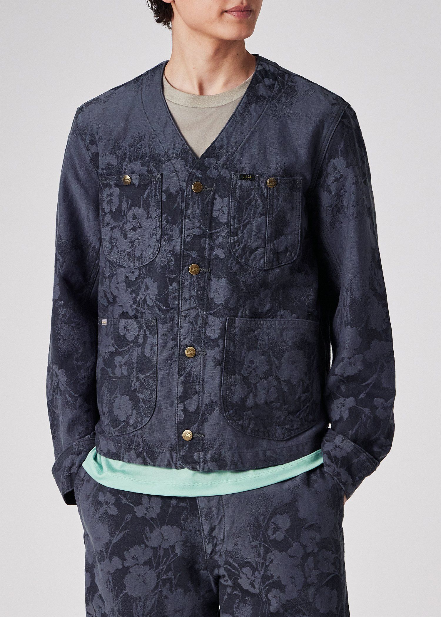 Paul Smith + Lee ジャカード ノーカラー ブルゾン