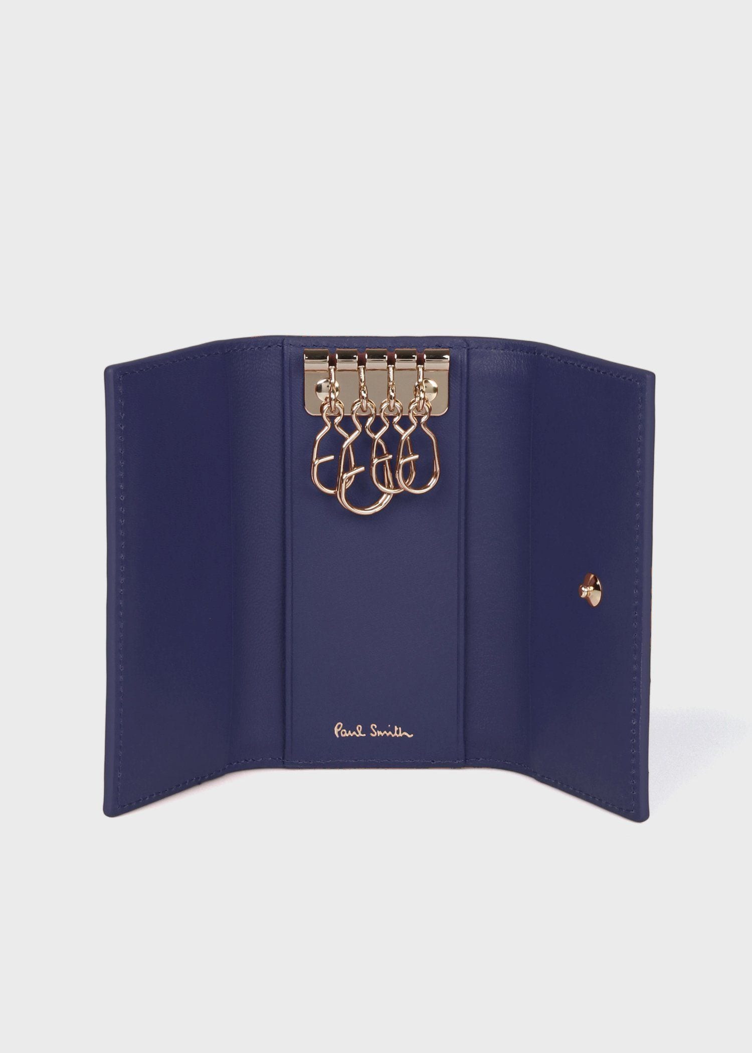 ストライプインセット キーケース