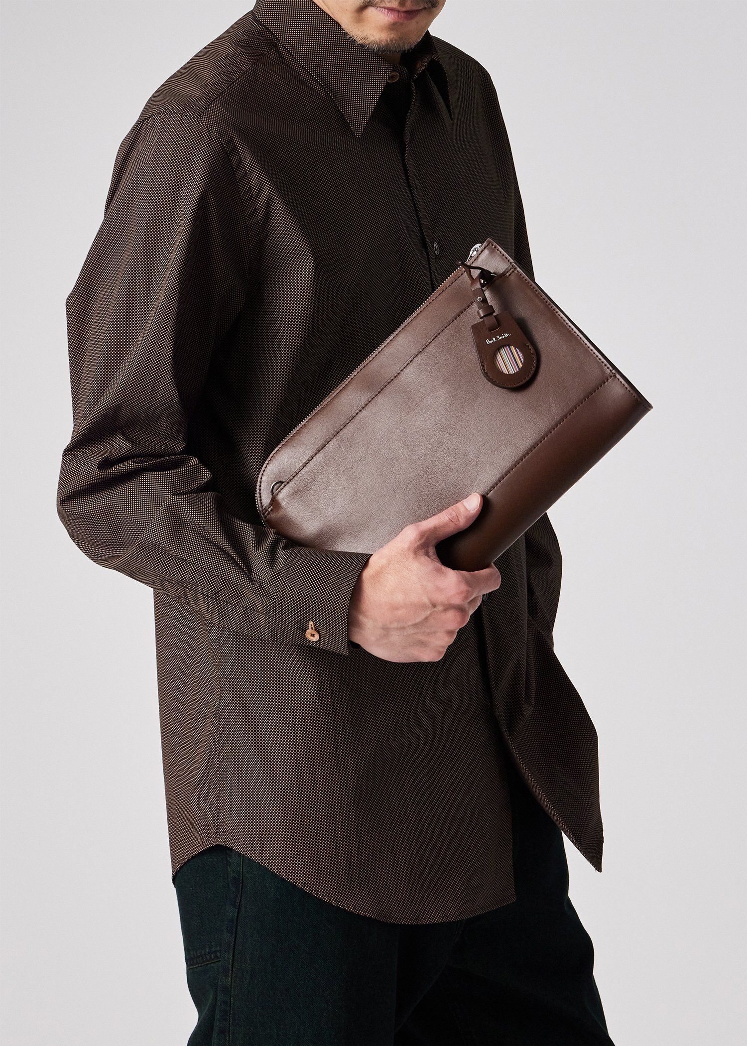 ポールスミス バッグ ショルダーバッグ クラッチバッグ チョコ Paul
