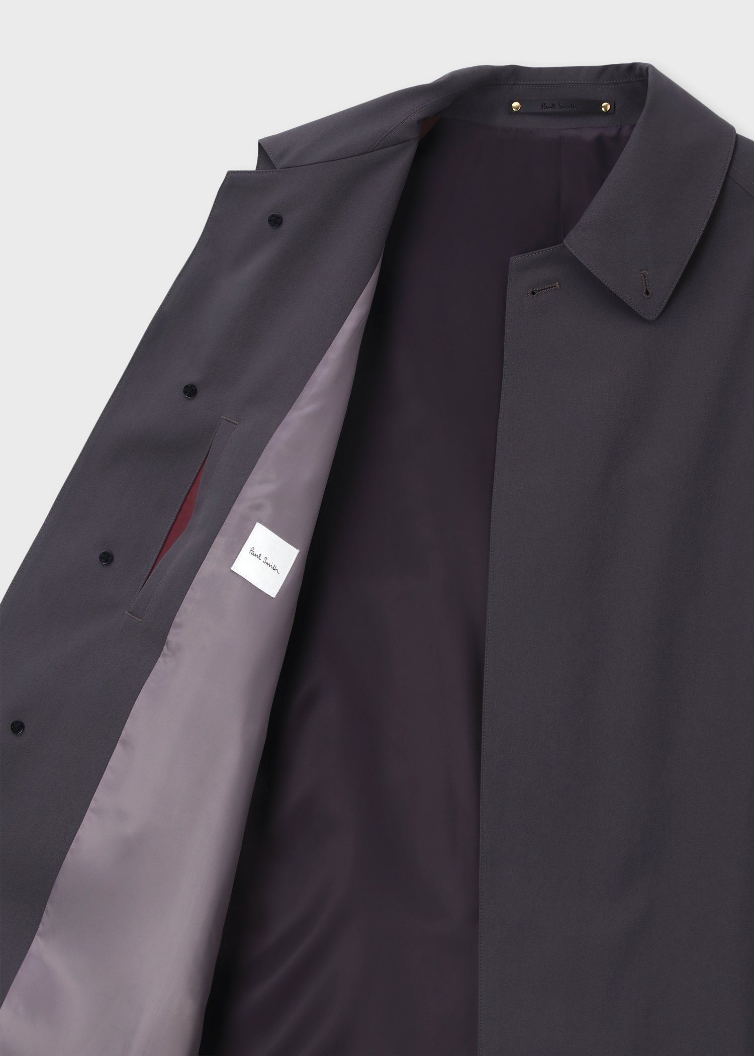 ライトポリエステル ワイドシルエット ステンカラーコート