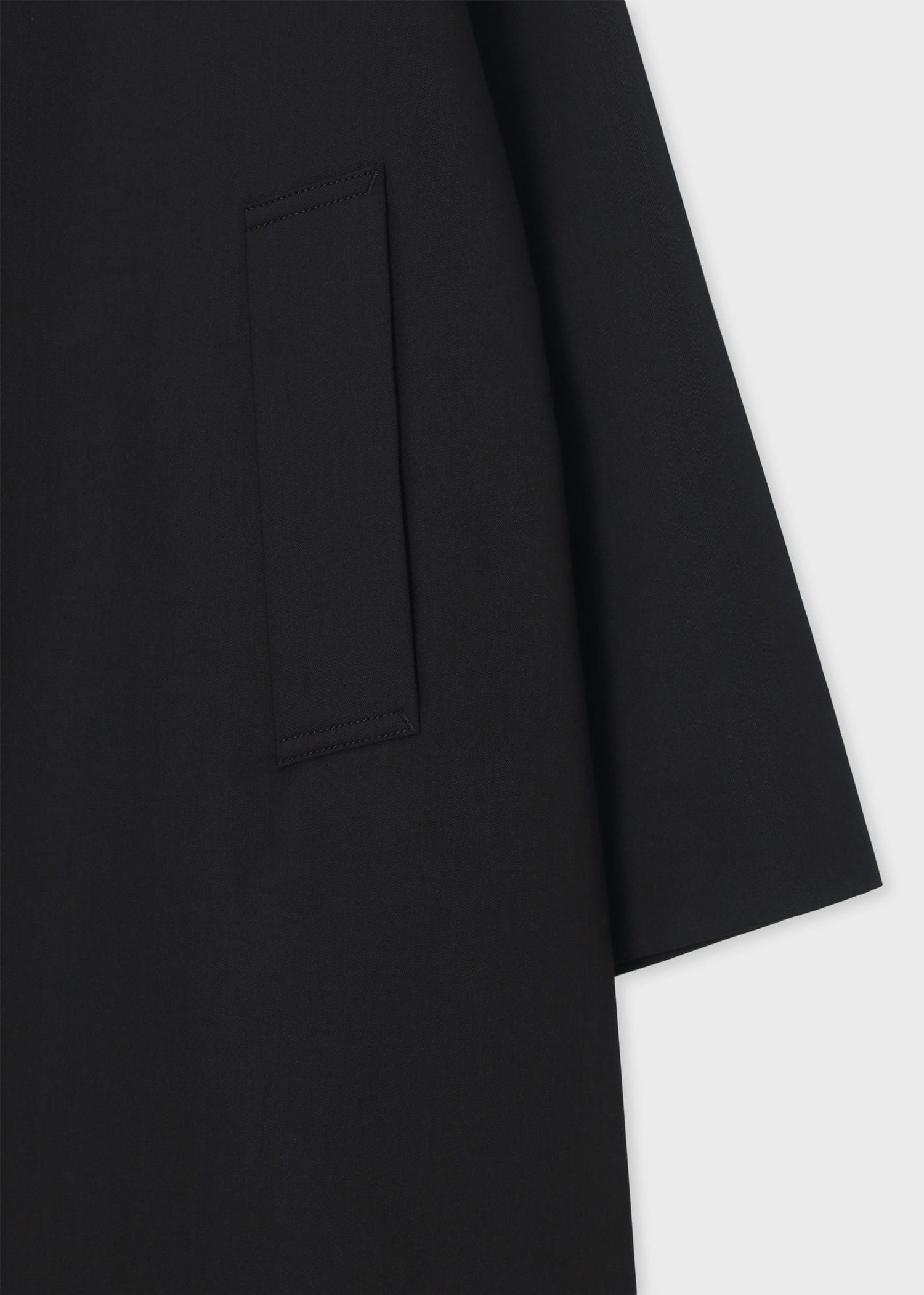 ウールブレンド ワイドシルエット ステンカラーコート