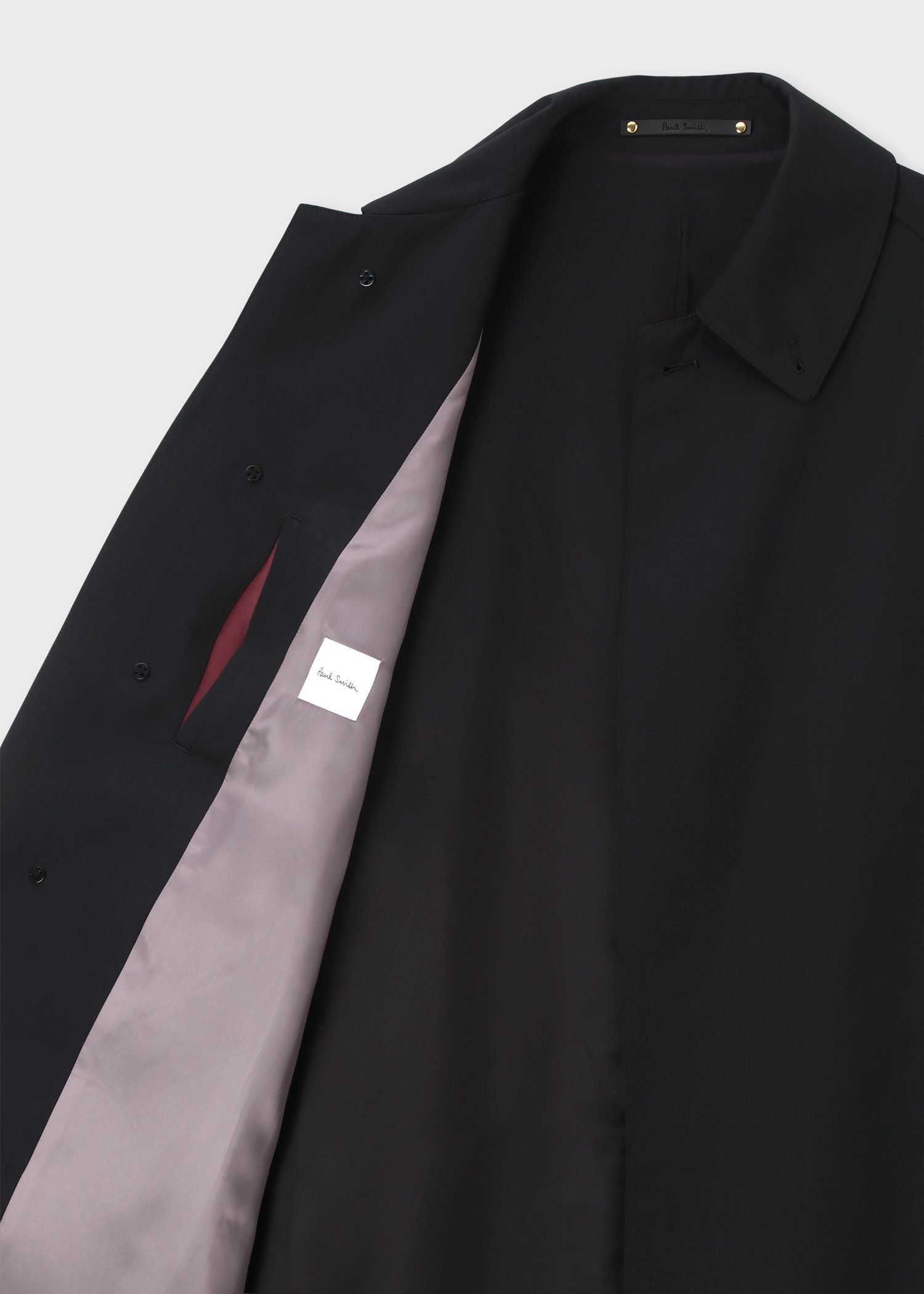 ウールブレンド ワイドシルエット ステンカラーコート