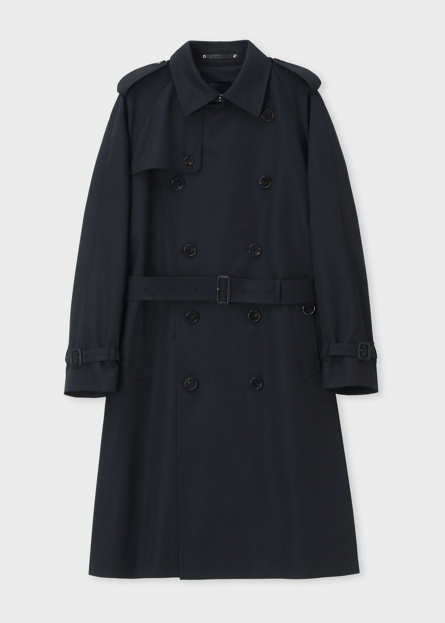 ウールブレンド ヘリテージ ダブルトレンチコート（ネイビー
