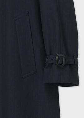 ウールブレンド ヘリテージ ダブルトレンチコート（ネイビー