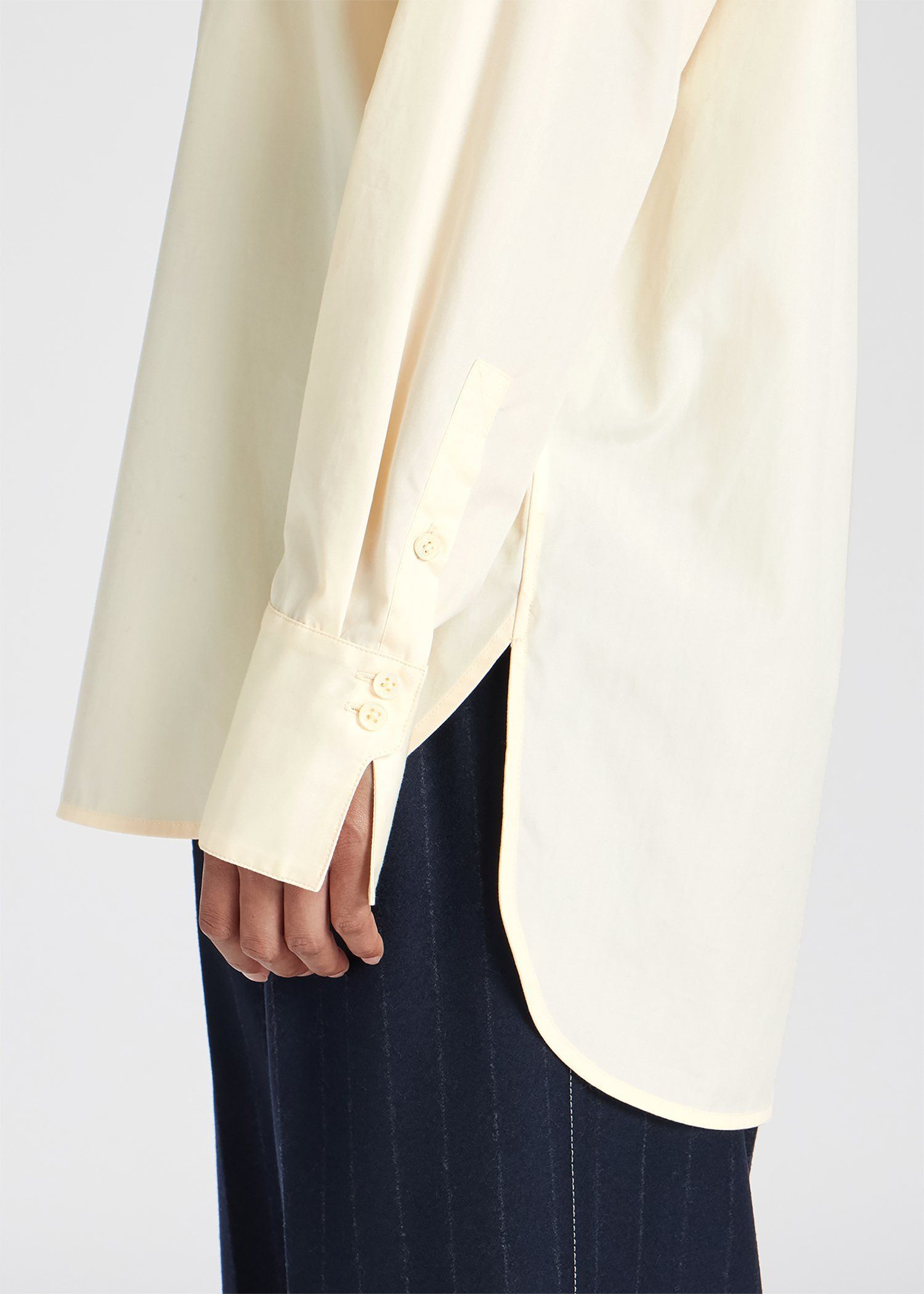 ウィメンズ ビブヨーク ノーカラーシャツ