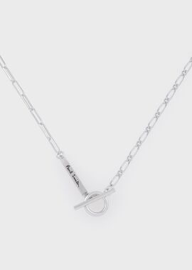 トグルクラスプ ロゴバー ネックレス