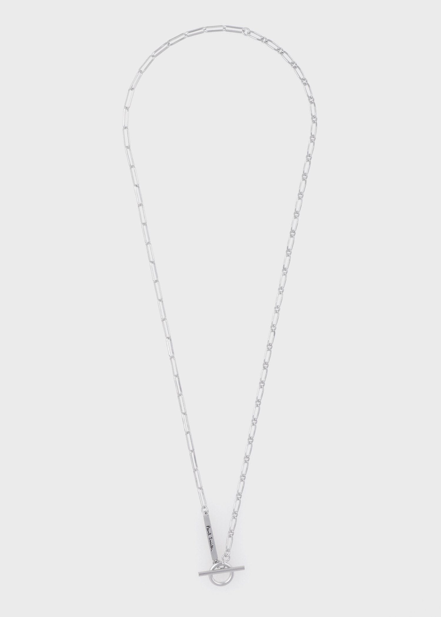 トグルクラスプ ロゴバー ネックレス