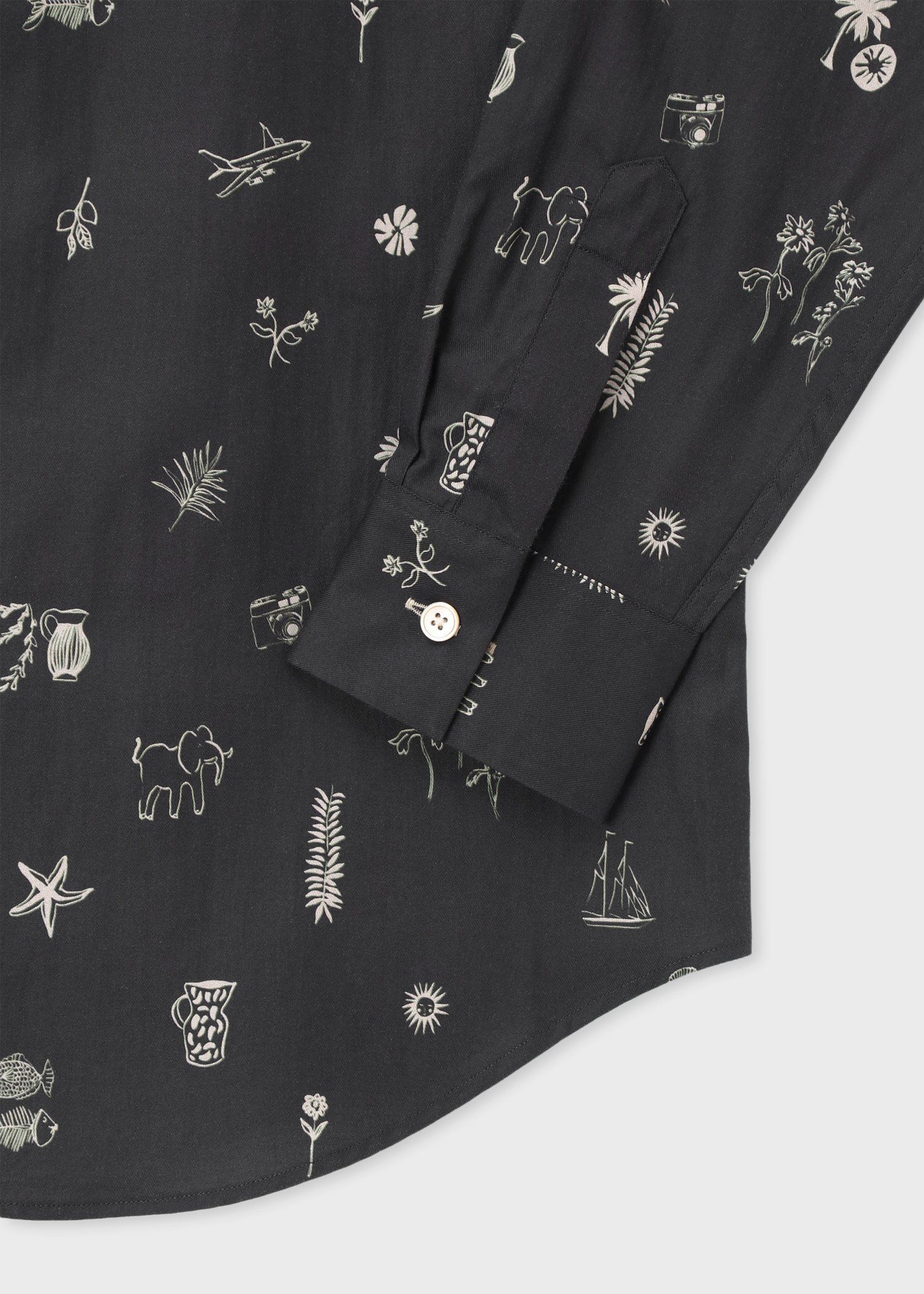 "Travel Print" カジュアルシャツ