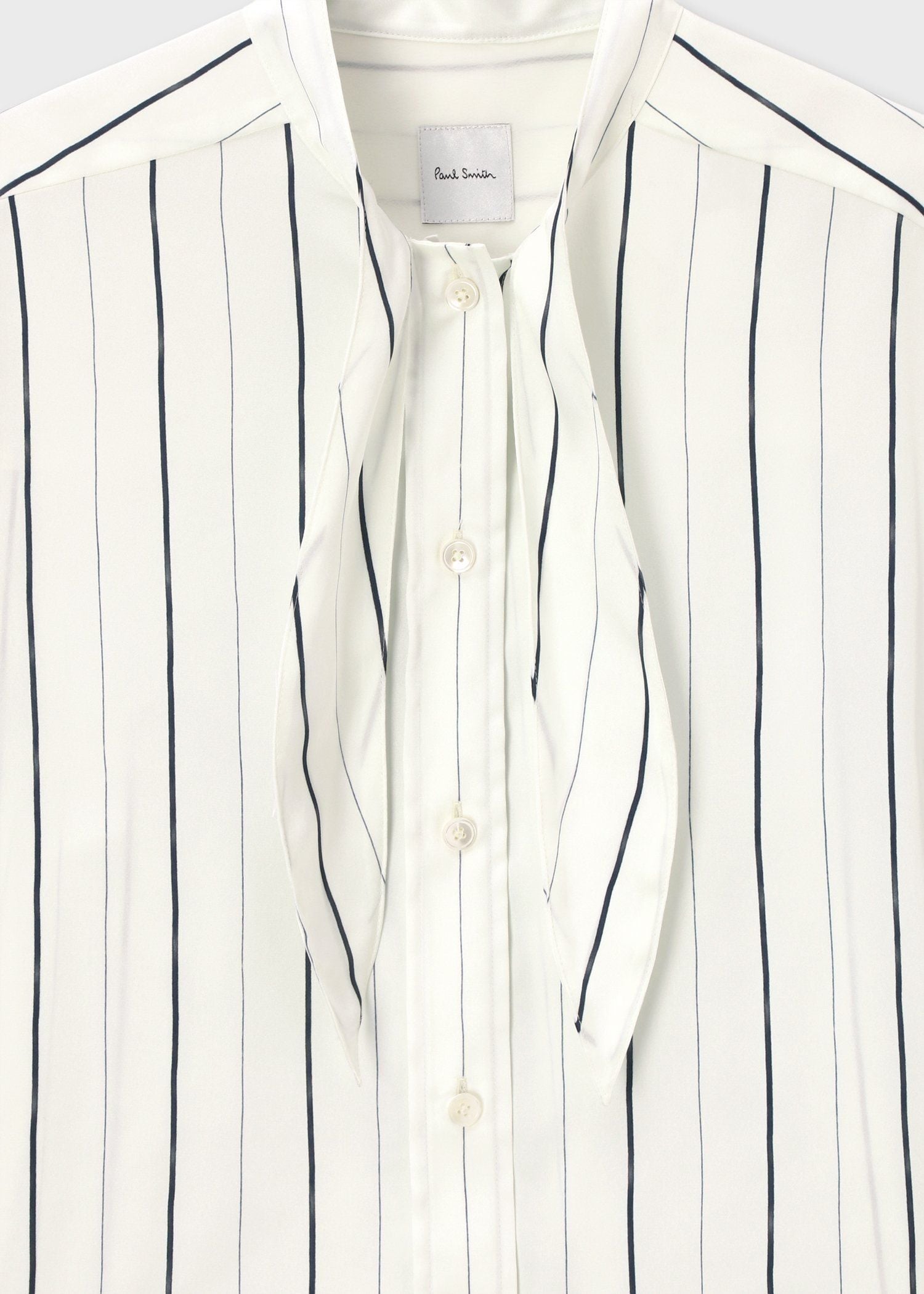 ウィメンズ サテンストライプ ブラウス