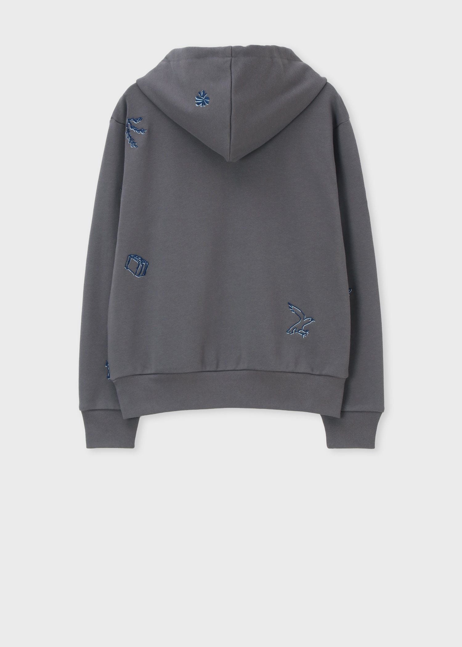 ウィメンズ エンブロイダリー デザイン パーカ（スチールグレー