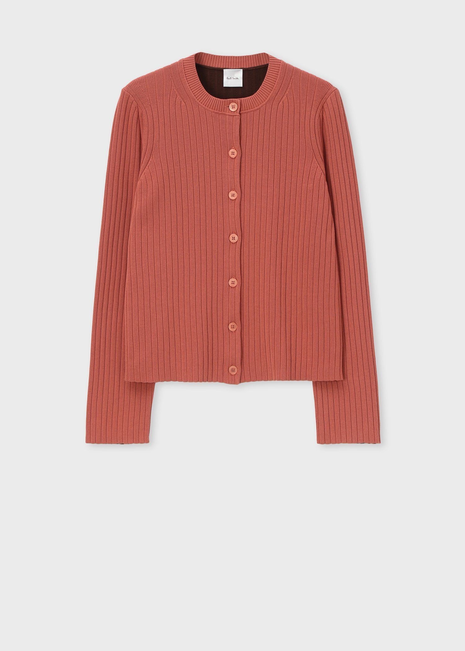 ウィメンズ バイカラー スリット カーディガン