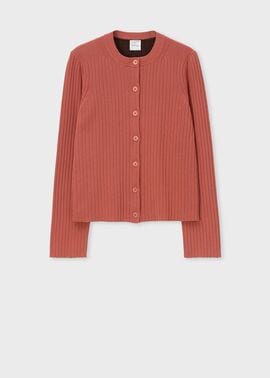 ウィメンズ バイカラー スリット カーディガン