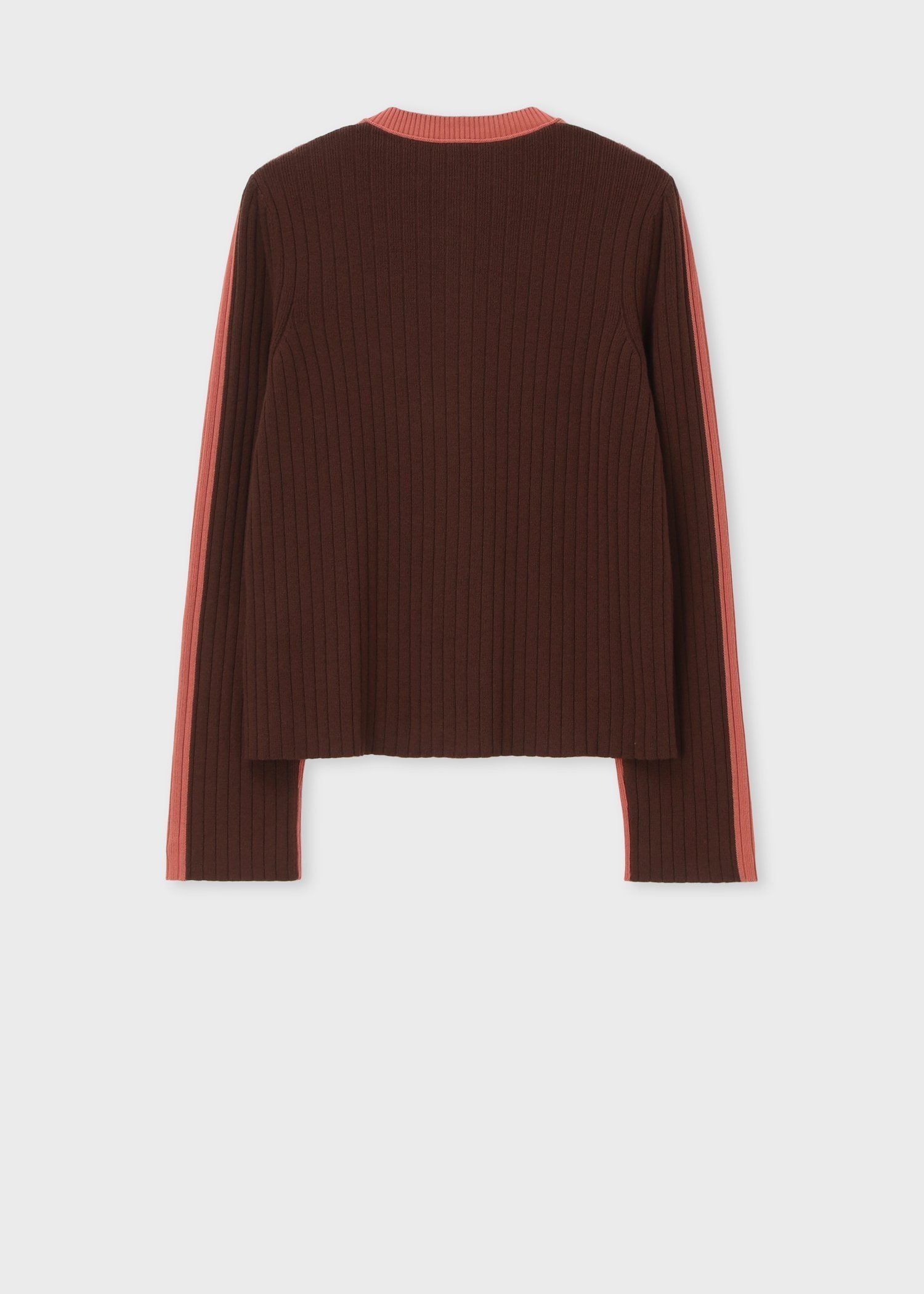 ウィメンズ バイカラー スリット カーディガン