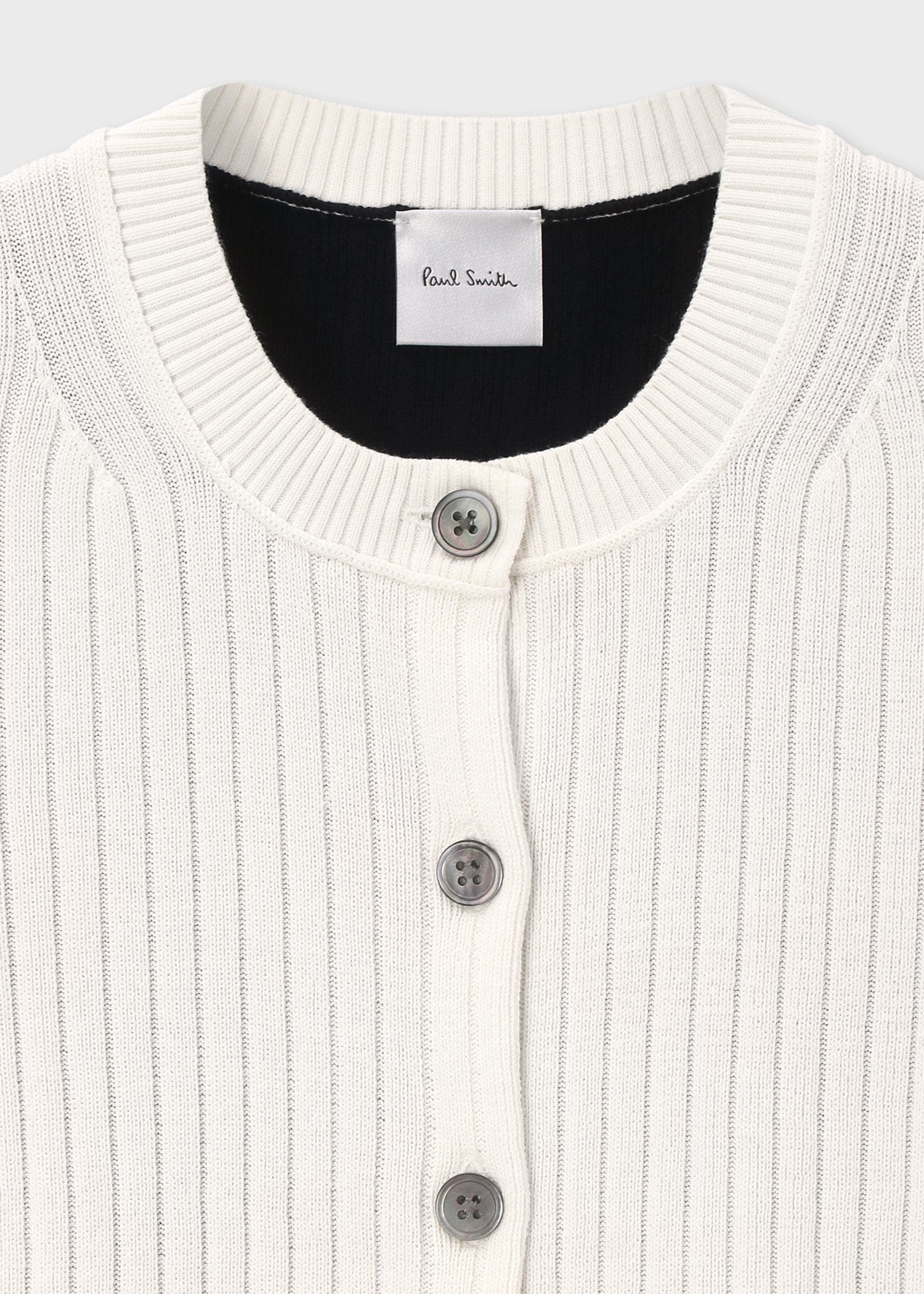 ウィメンズ バイカラー スリット カーディガン