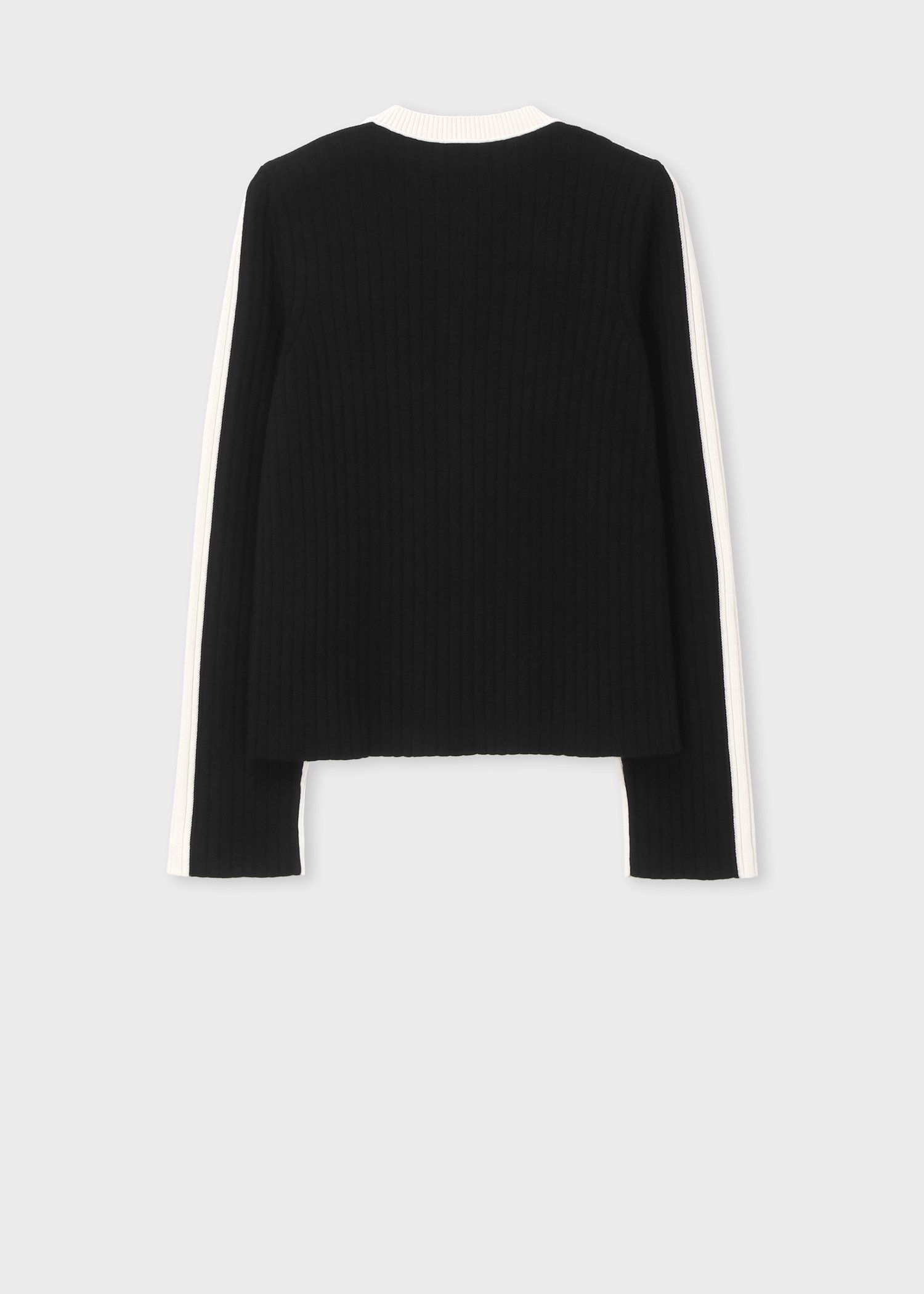 ウィメンズ バイカラー スリット カーディガン