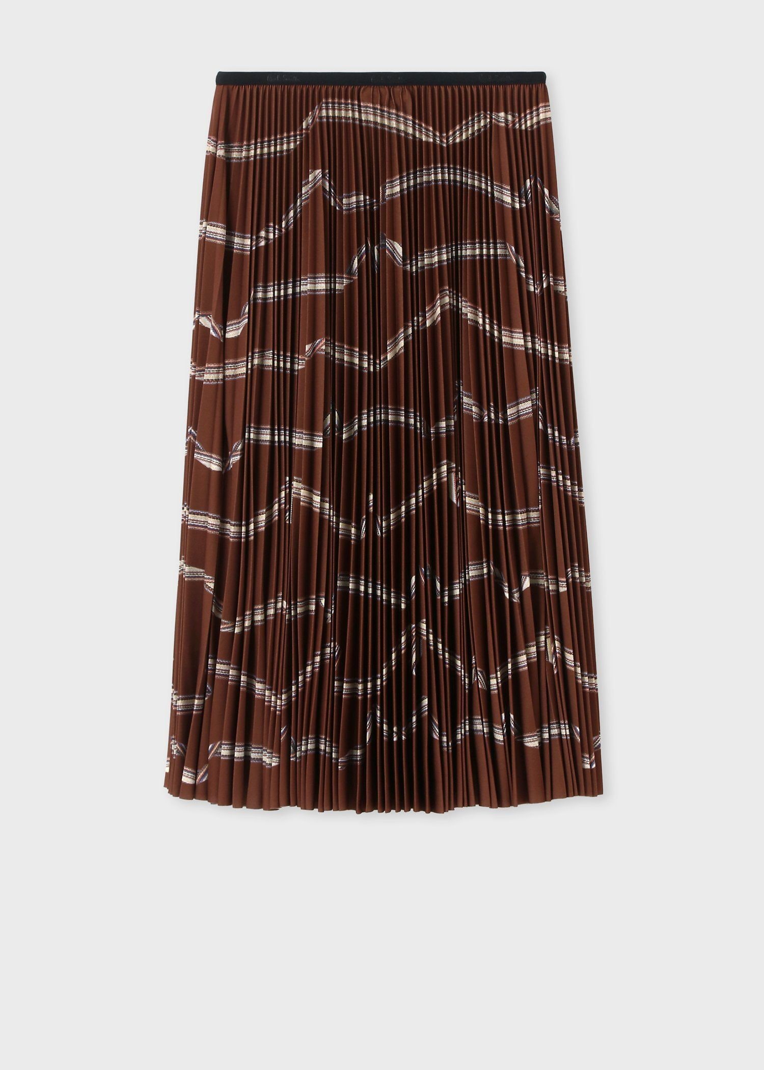 ウィメンズ "Signature Stripe" リボン プリーツスカート