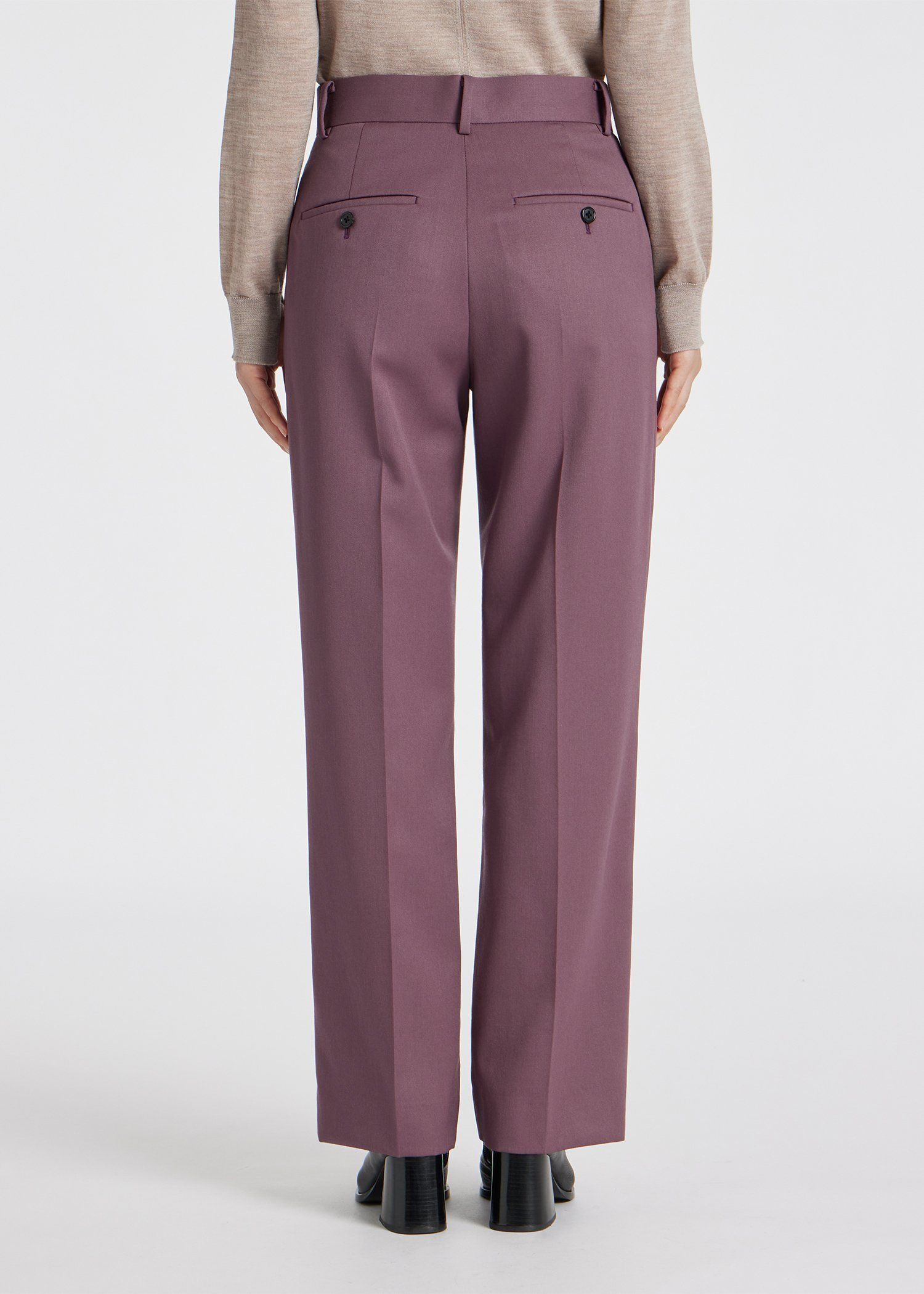 ウィメンズ ギャバ ストレート ワイドパンツ