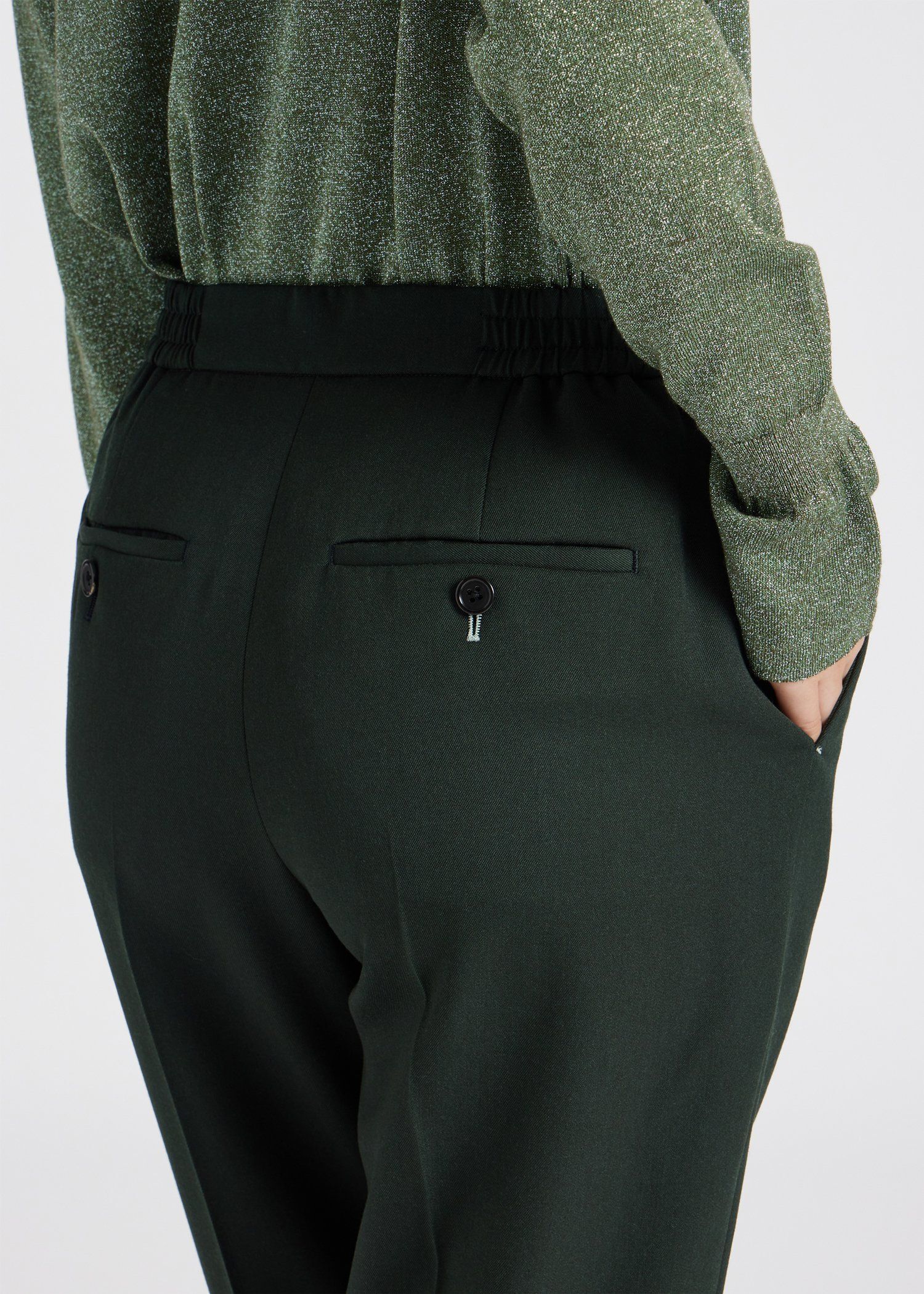 ウィメンズ ギャバ テーパードパンツ