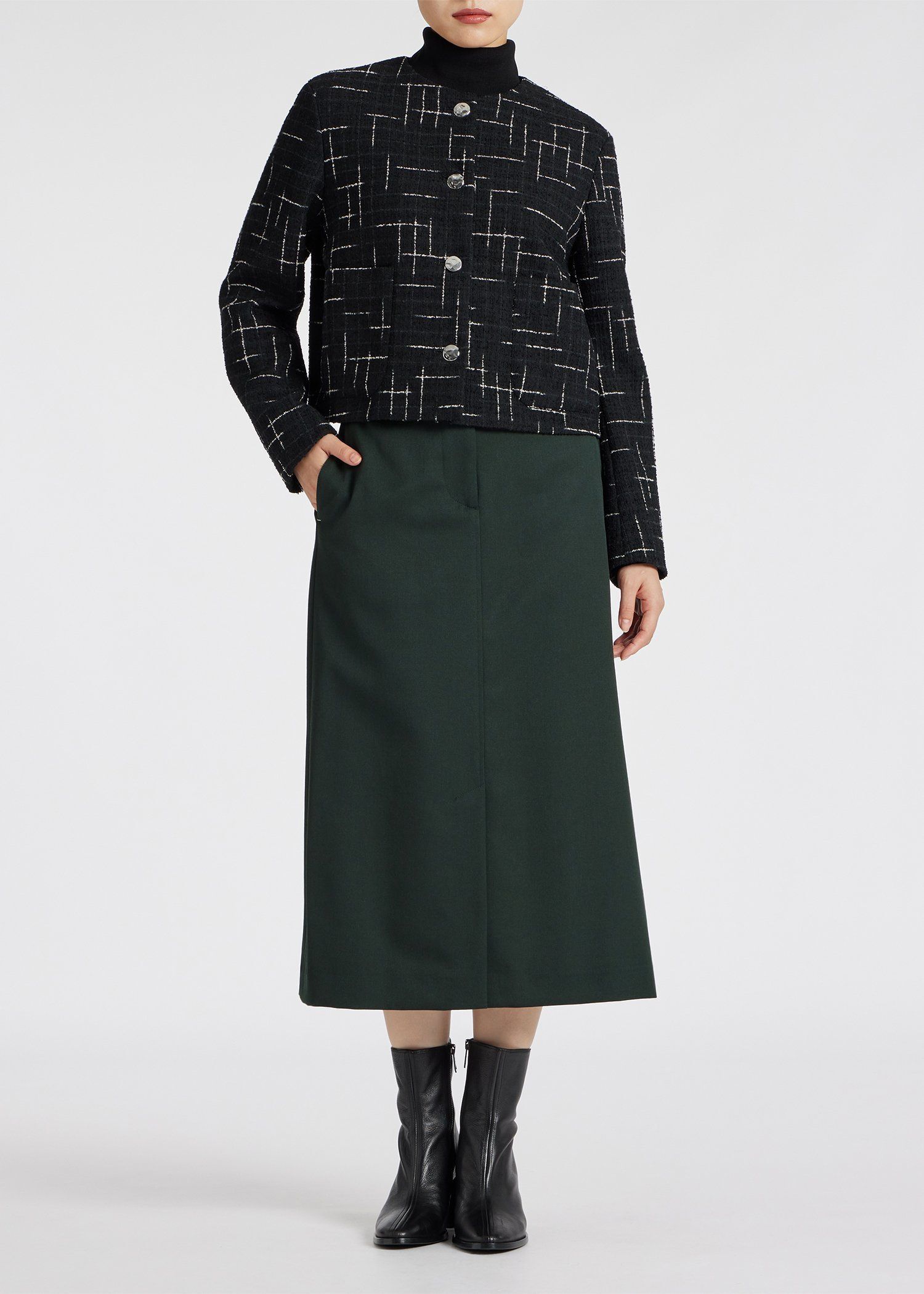 ウィメンズ ギャバ ストレートシルエット スカート