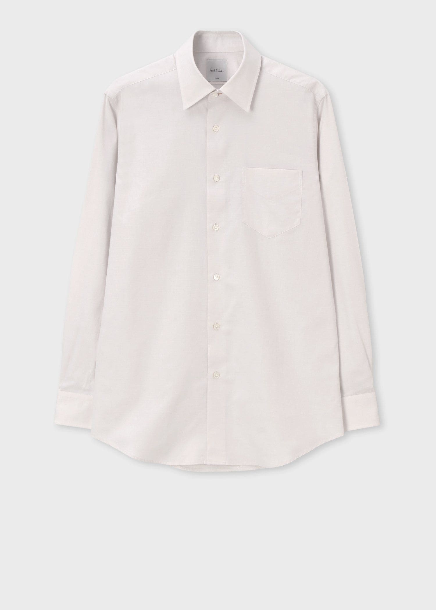 新品☆Paul Smith ドレスシャツ 袖マルチ☆ホワイト☆Lサイズ ニュアンスカラー ドレスシャツ（ライトグレー） ｜ポール・スミス