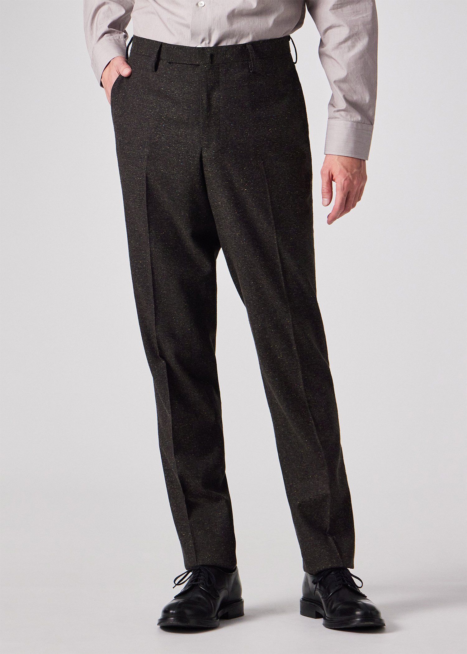 【極美品】 Paulsmith ポールスミス ウール シルク パンツ テーパード ウールシルク カラーネップツィード テーパード トラウザーズ