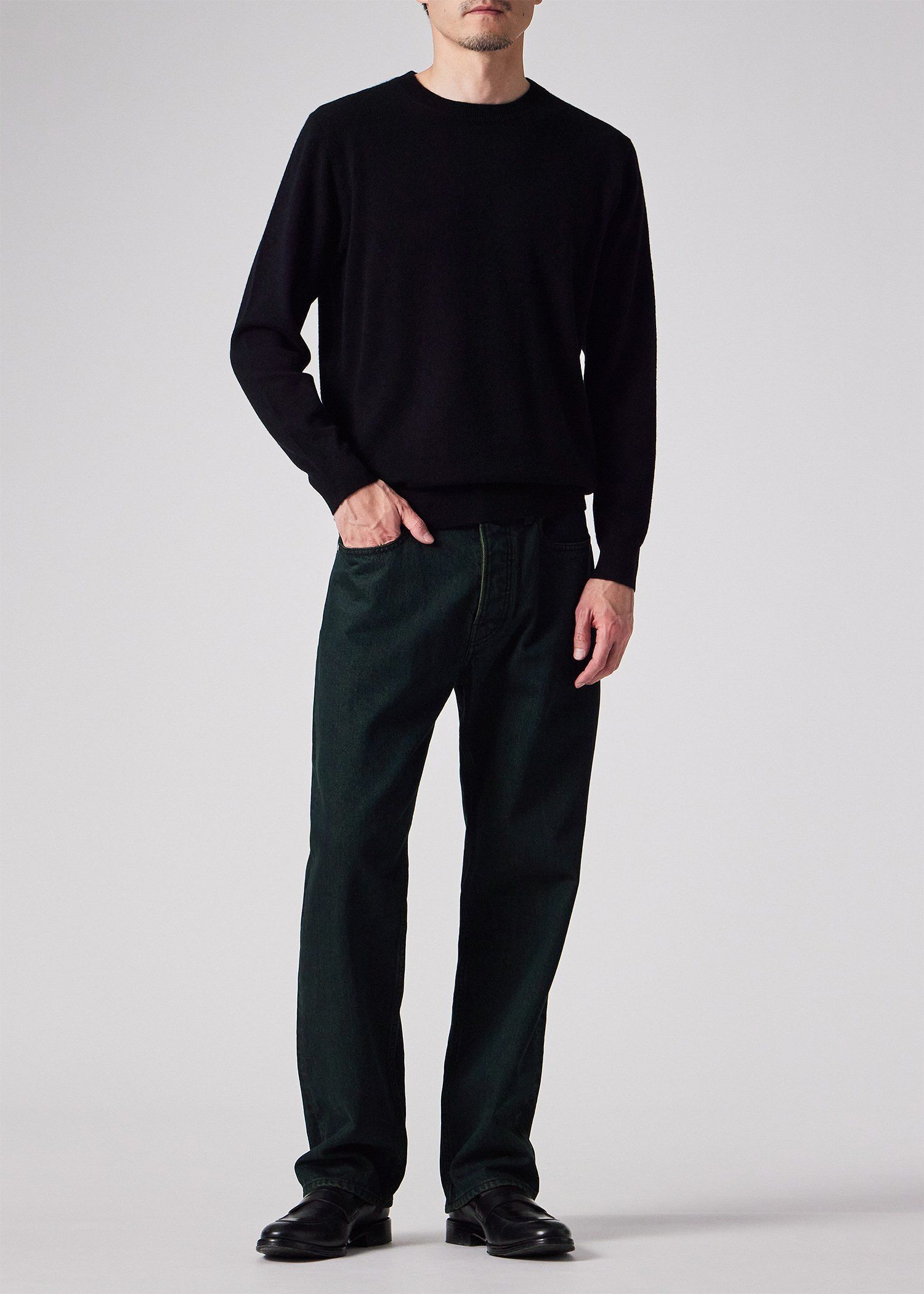 アーティストストライプポイント カシミヤ ニット