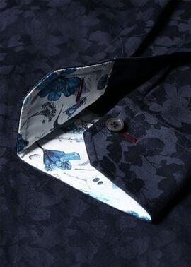 フローラルジャカード ドレスシャツ（ネイビー） ｜ポール・スミス