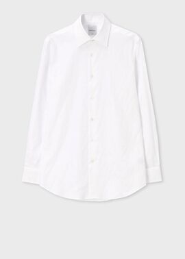 フローラルジャカード ドレスシャツ（ホワイト） ｜ポール・スミス