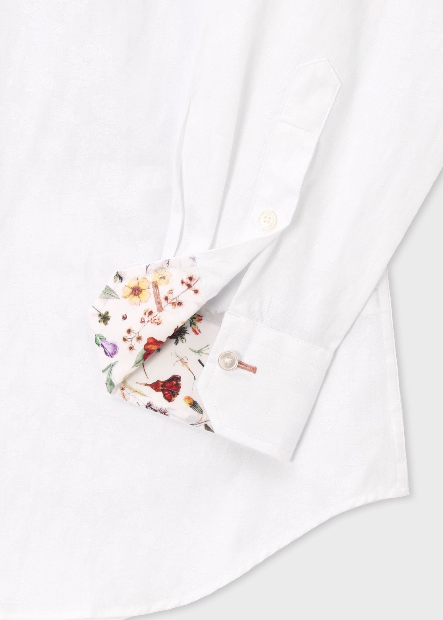 フローラルジャカード ドレスシャツ