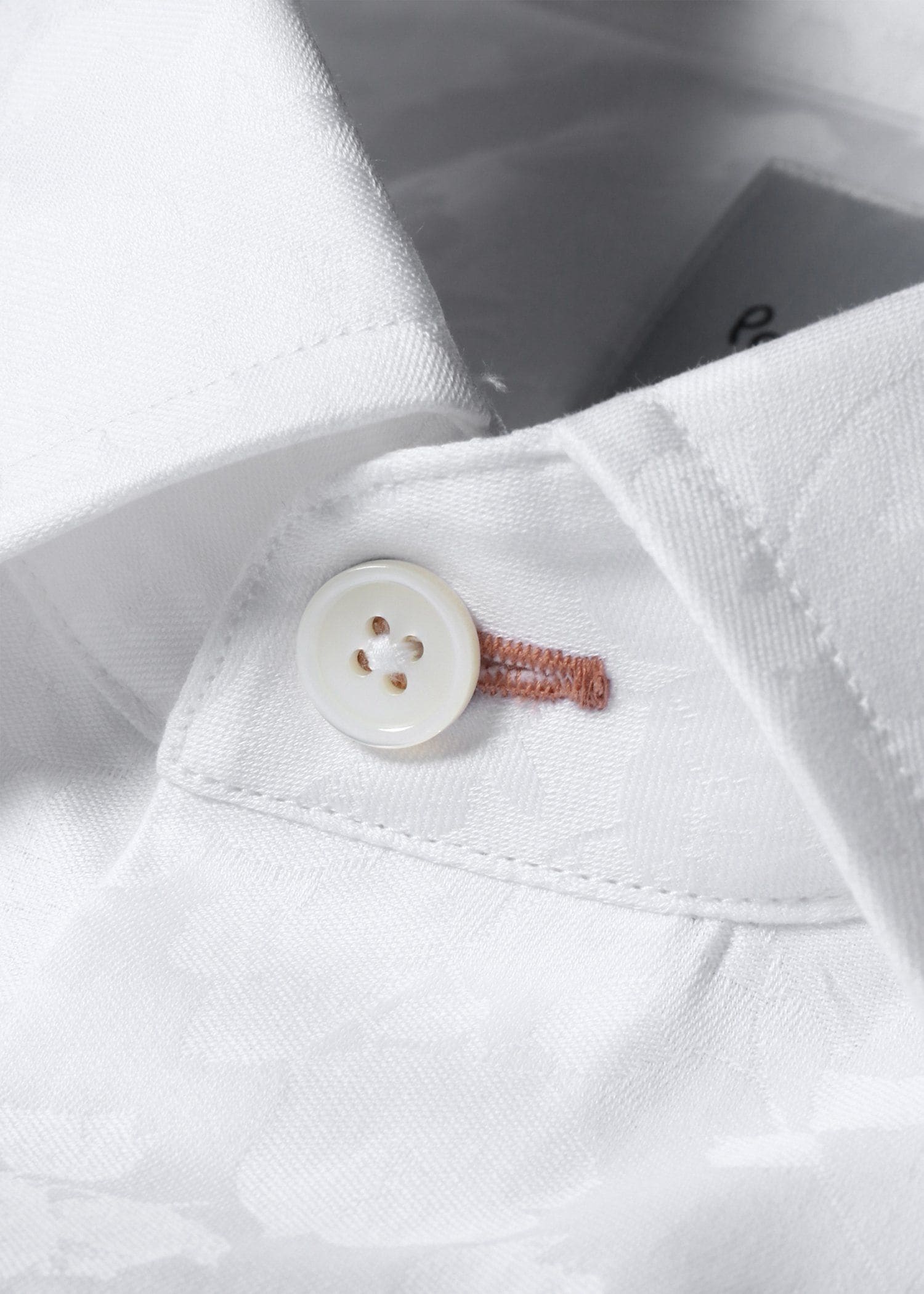 未使用 ポールスミス フローラルジャカード ドレスシャツ Mサイズ 白 フローラルジャカード ドレスシャツ（ホワイト） ｜ポール・スミス