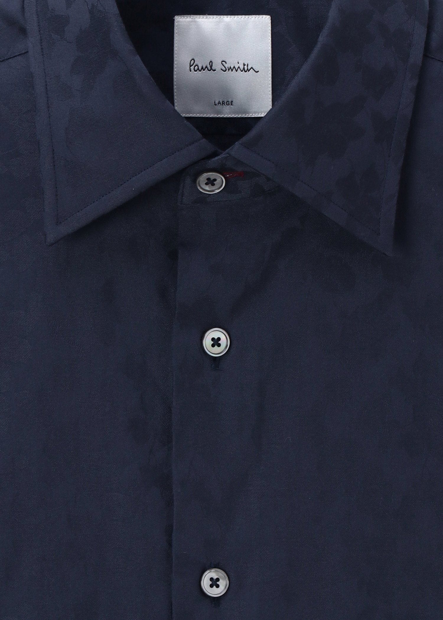 フローラルジャカード ドレスシャツ（ネイビー） ｜ポール・スミス