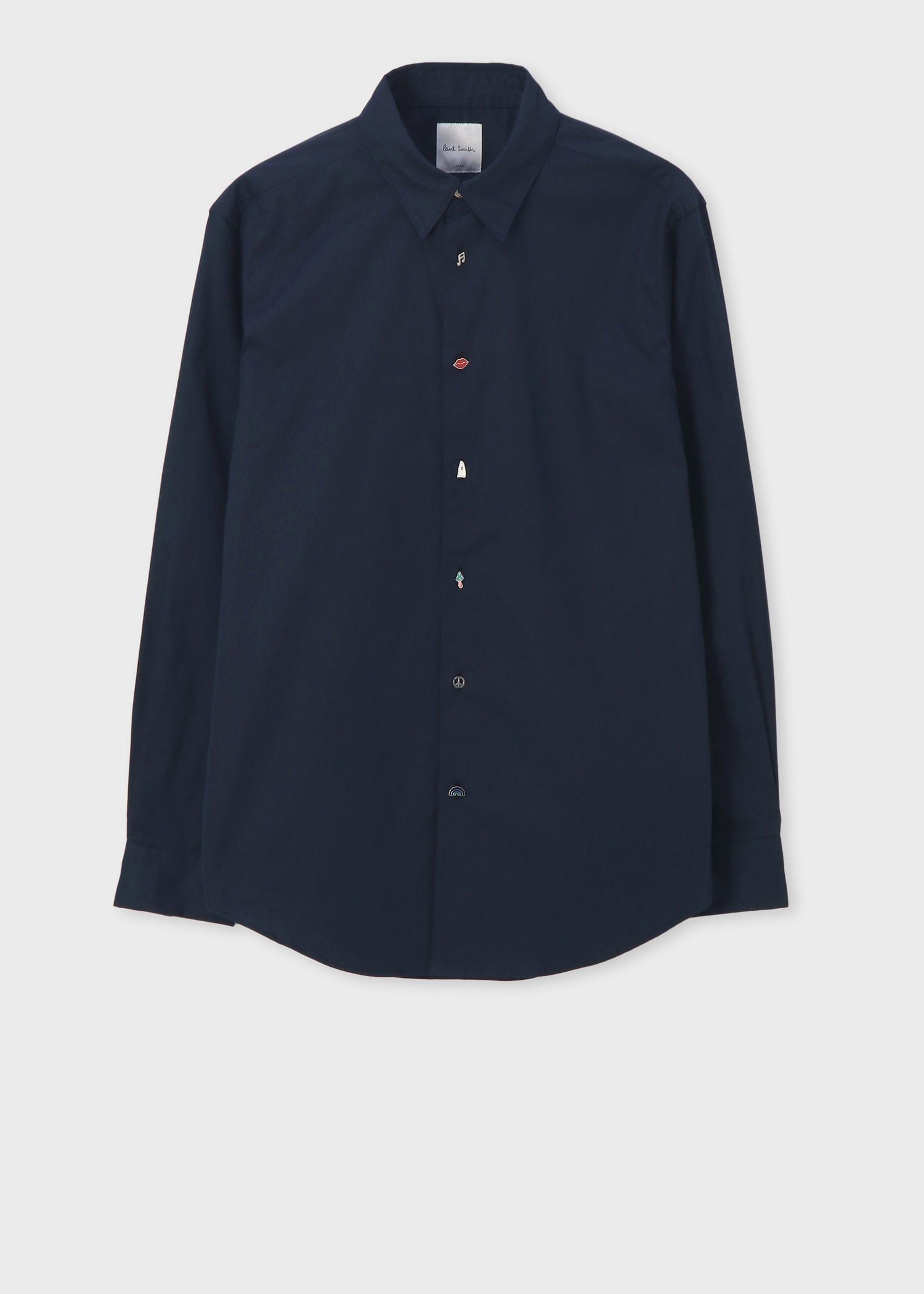 チャームボタン カジュアルシャツ