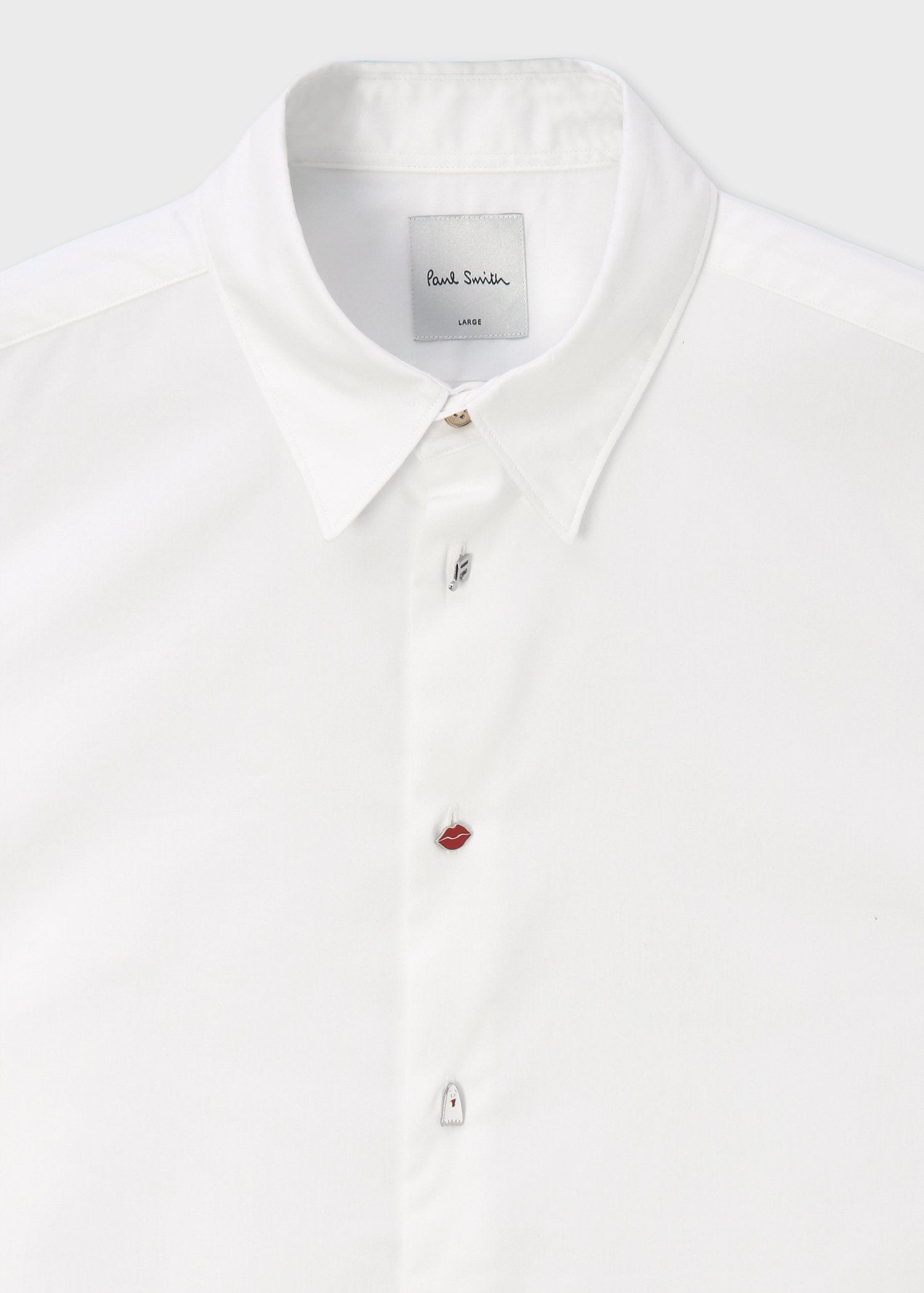 チャームボタン カジュアルシャツ（ホワイト） ｜ポール・スミス