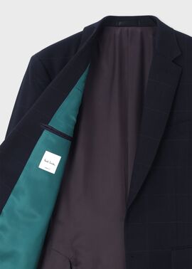 ストレッチウィンドウペーン トラベルスーツ（ネイビー） ｜ポール・スミス